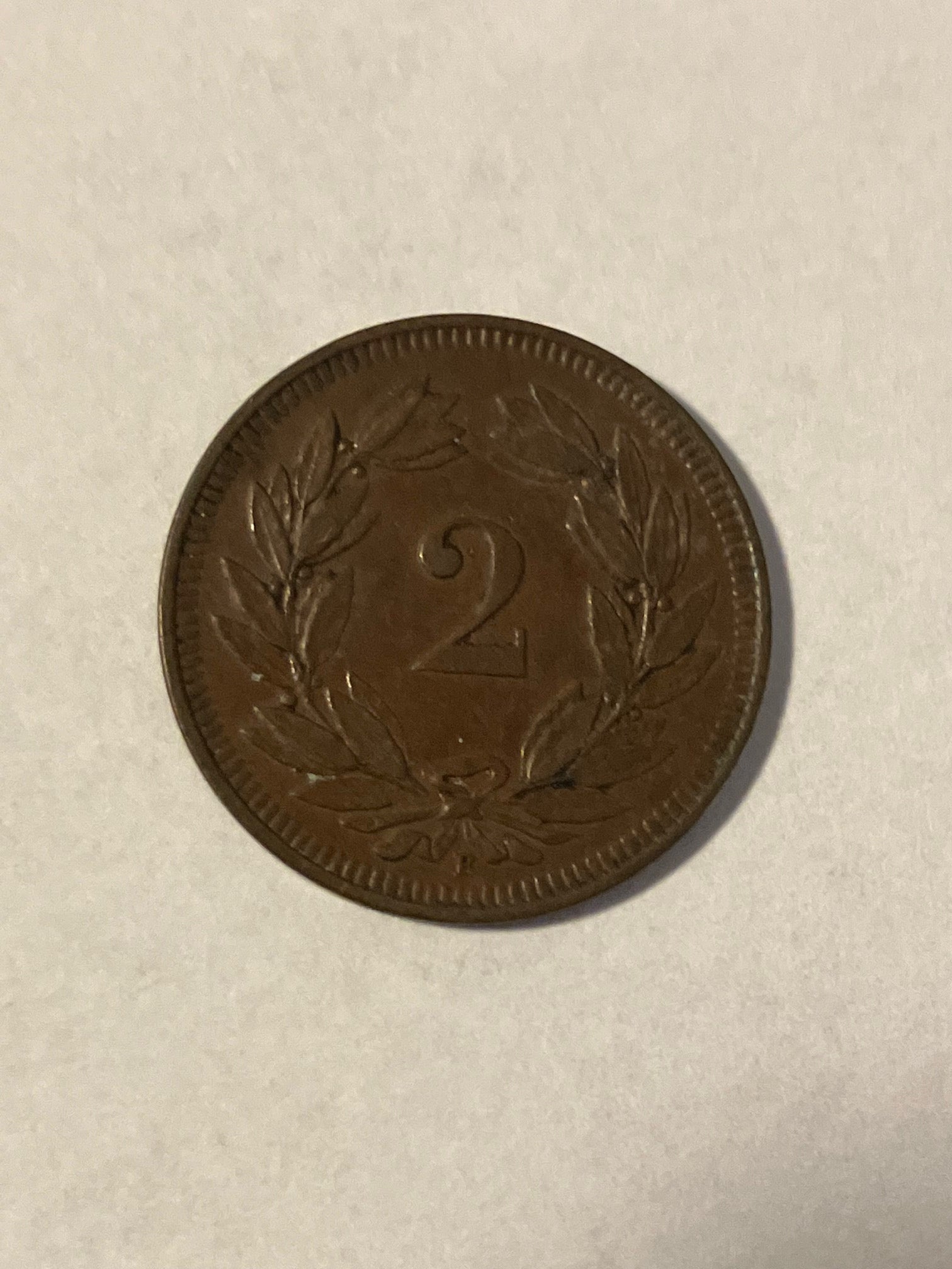 2 Rappen Switzerland 1907