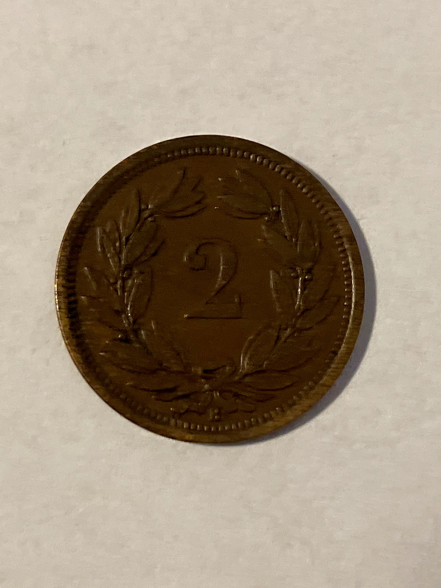 2 Rappen Switzerland 1883