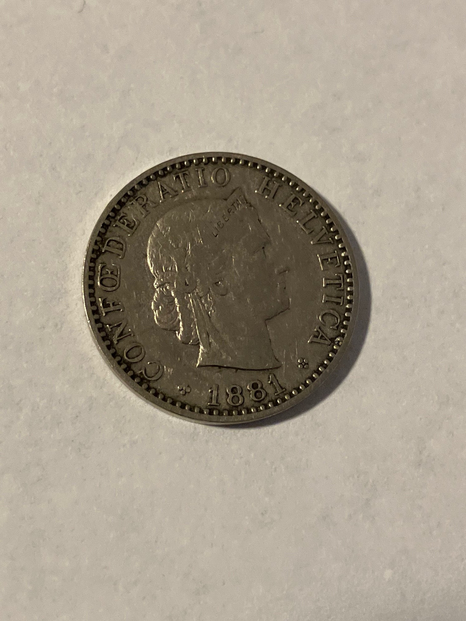 20 Rappen 1881 Switzerland