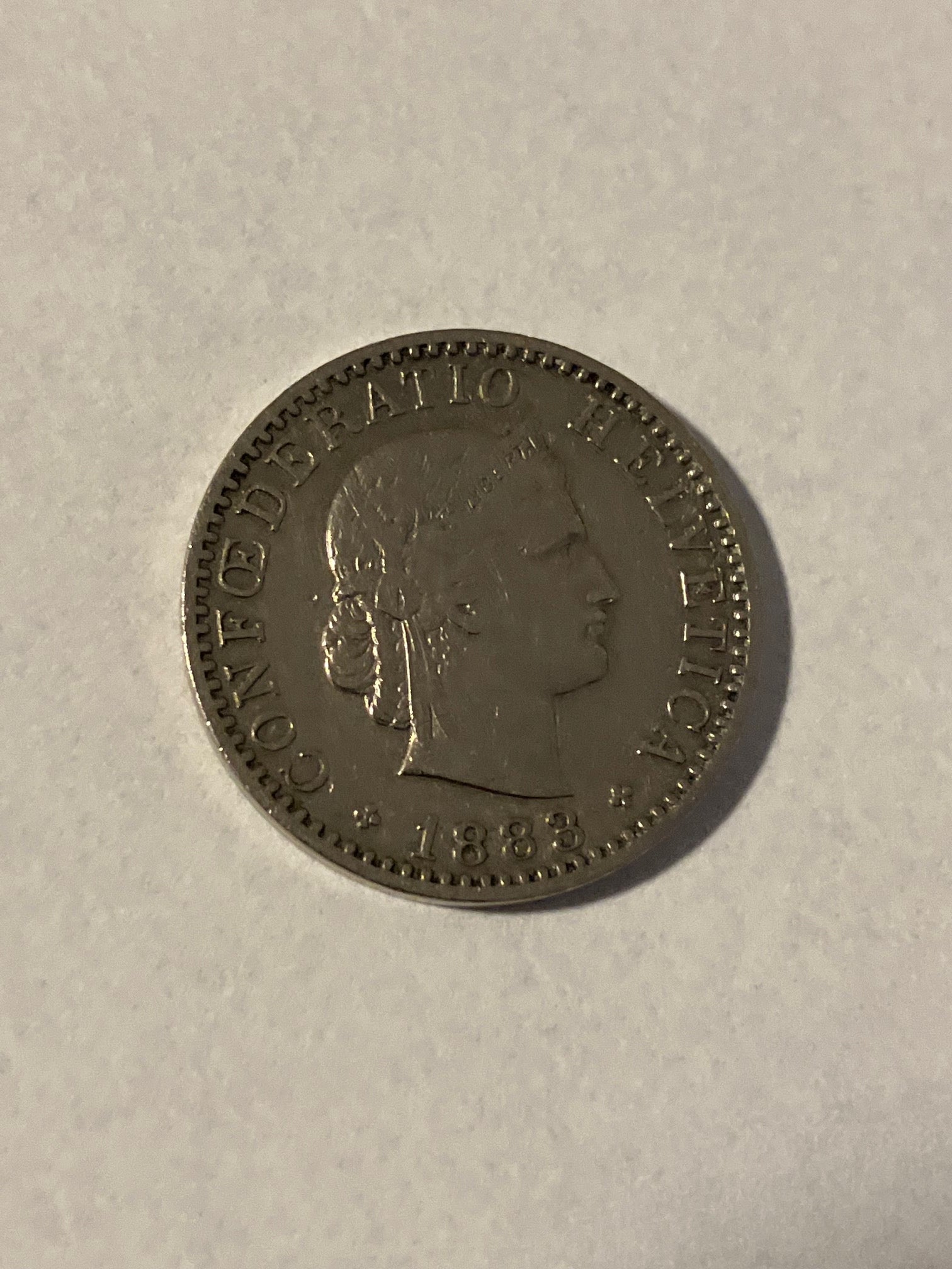 20 Rappen 1883 Switzerland