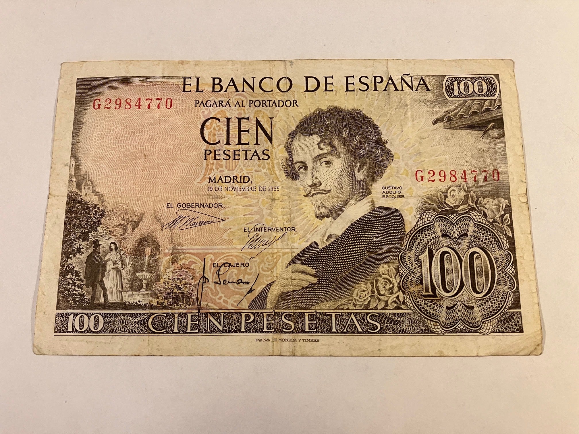 100 Pesetas 1965 Spain