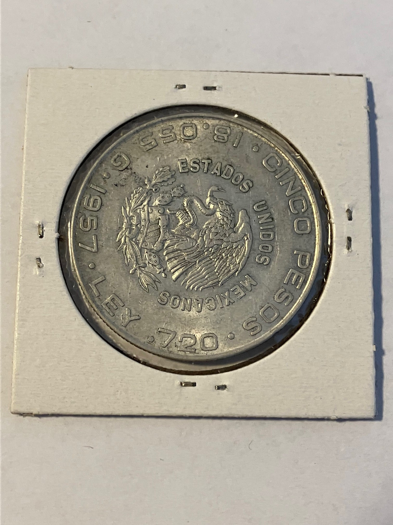 5 Pesos 1957 Mexico