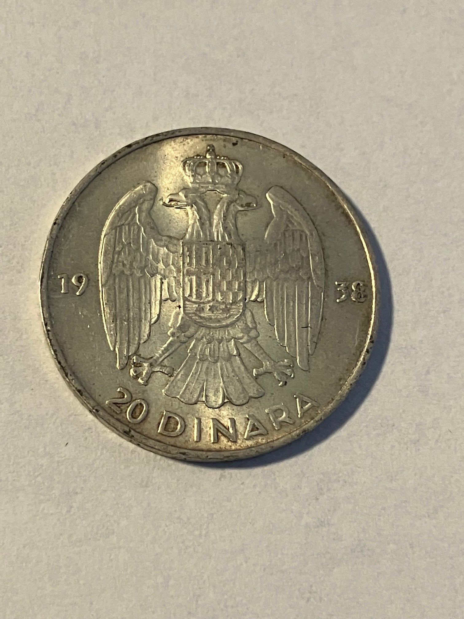 20 Dinara 1938 Yugoslavia