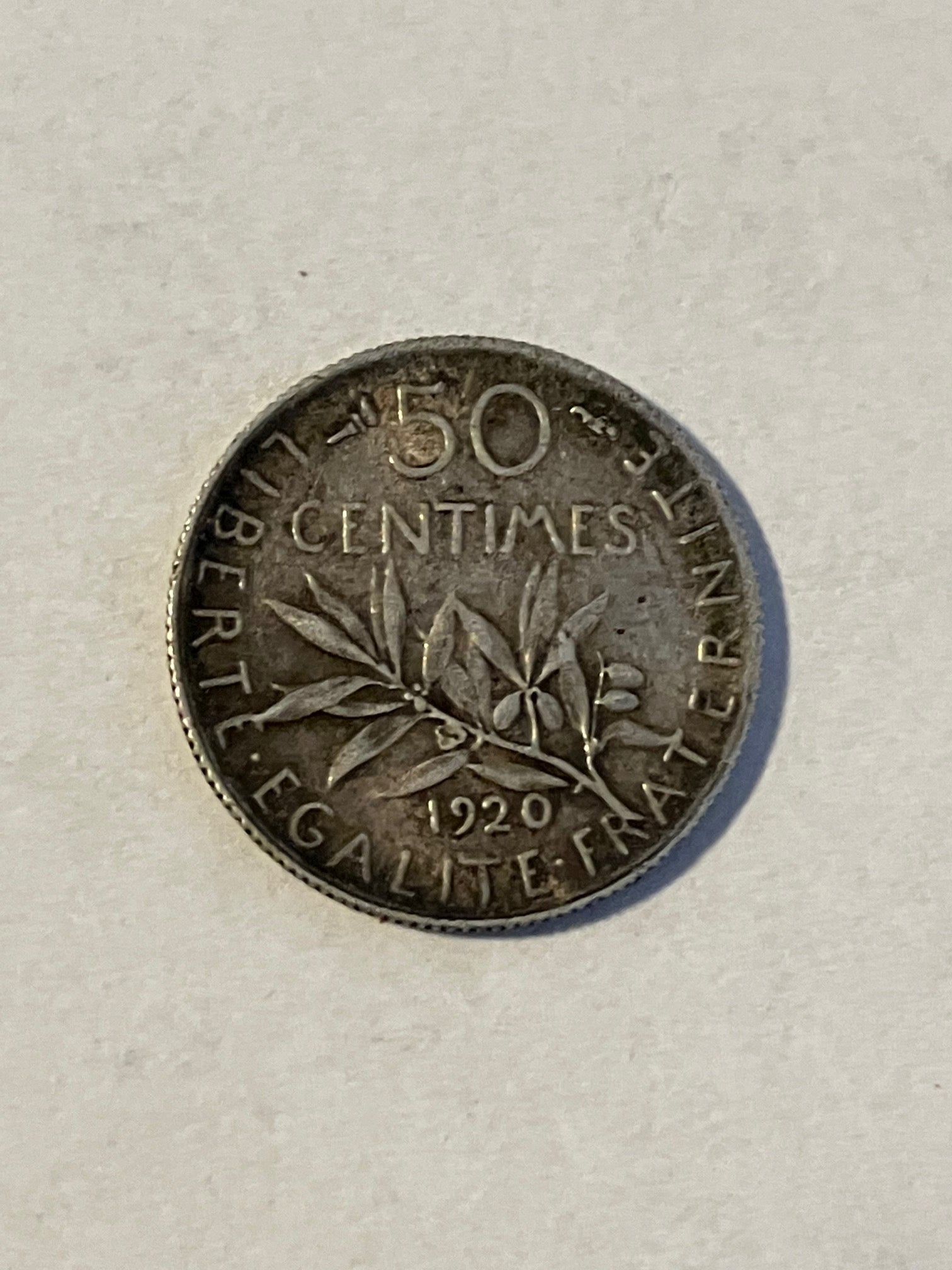 50 Centimes 1920 France