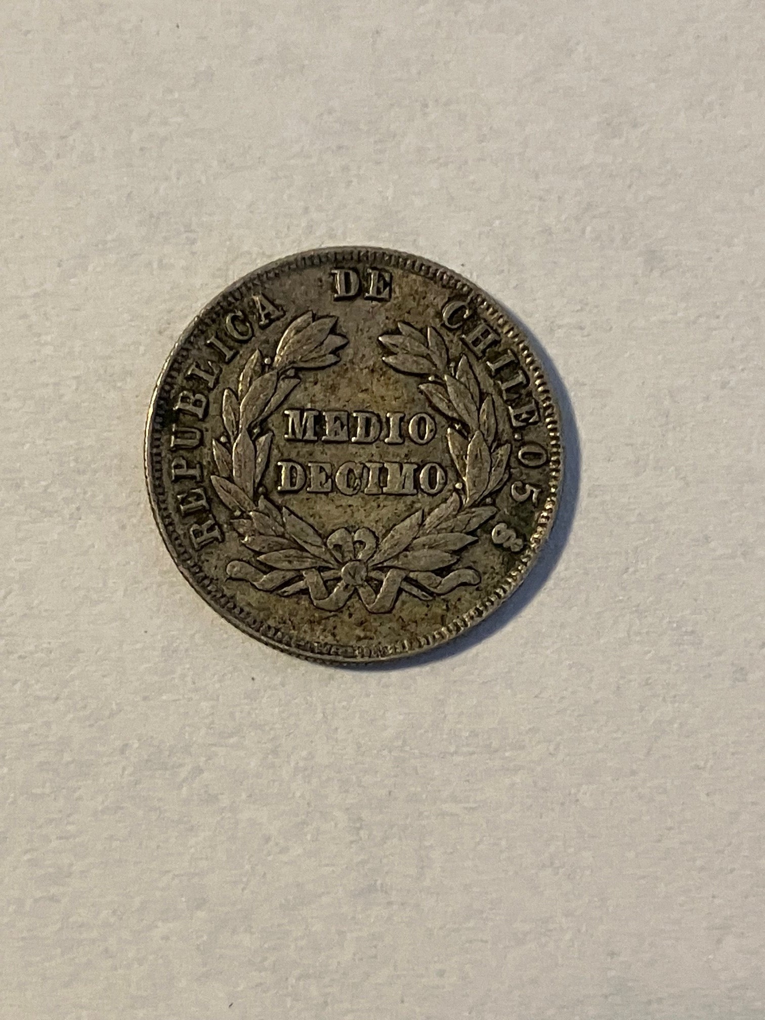 1/2 Decimo Chile 1892