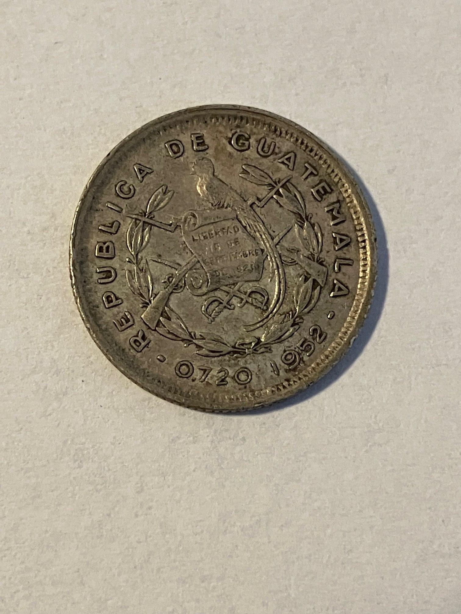 10 Centavos Guatemala 1952
