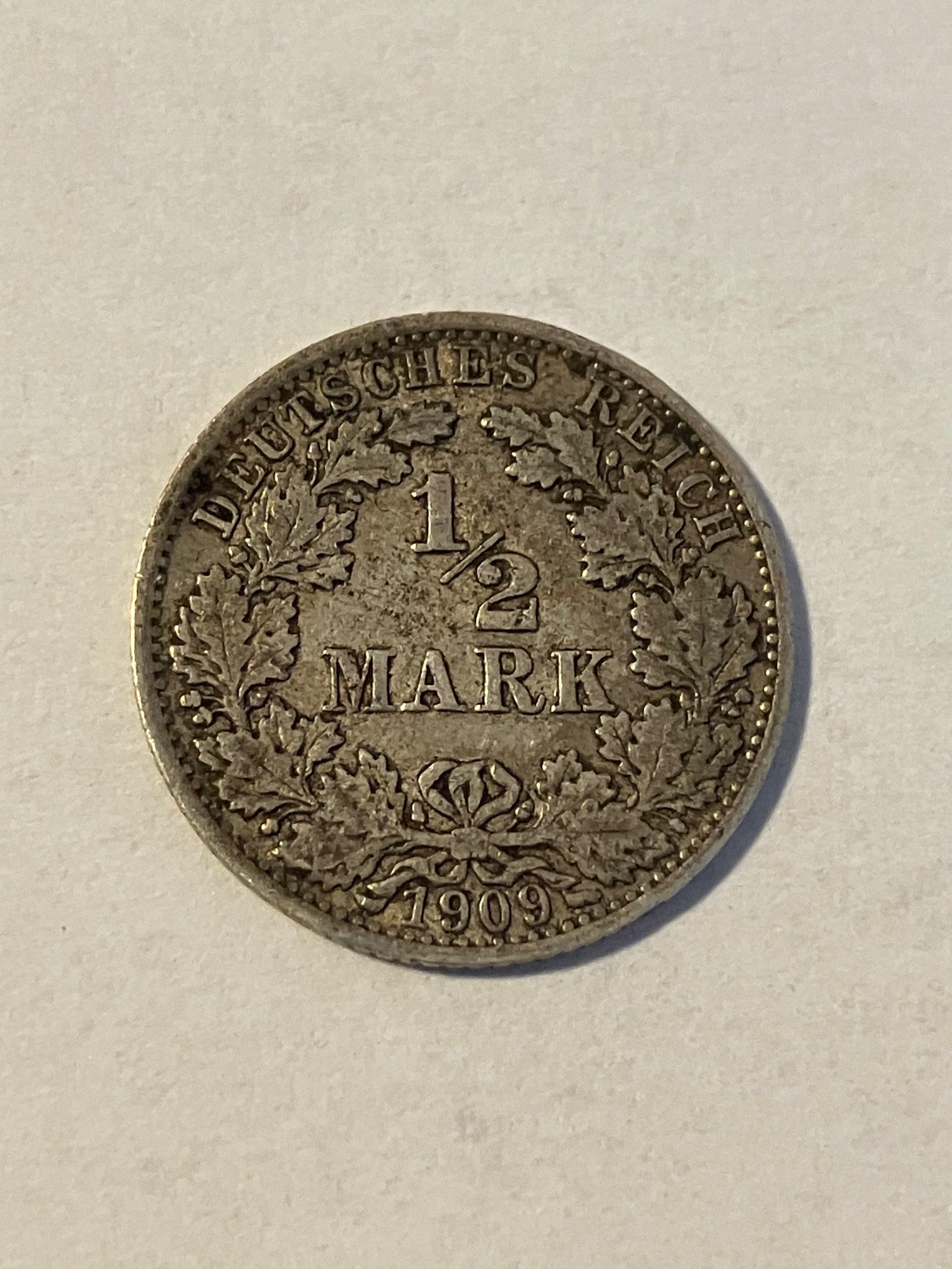 1/2 Mark 1909 Germany