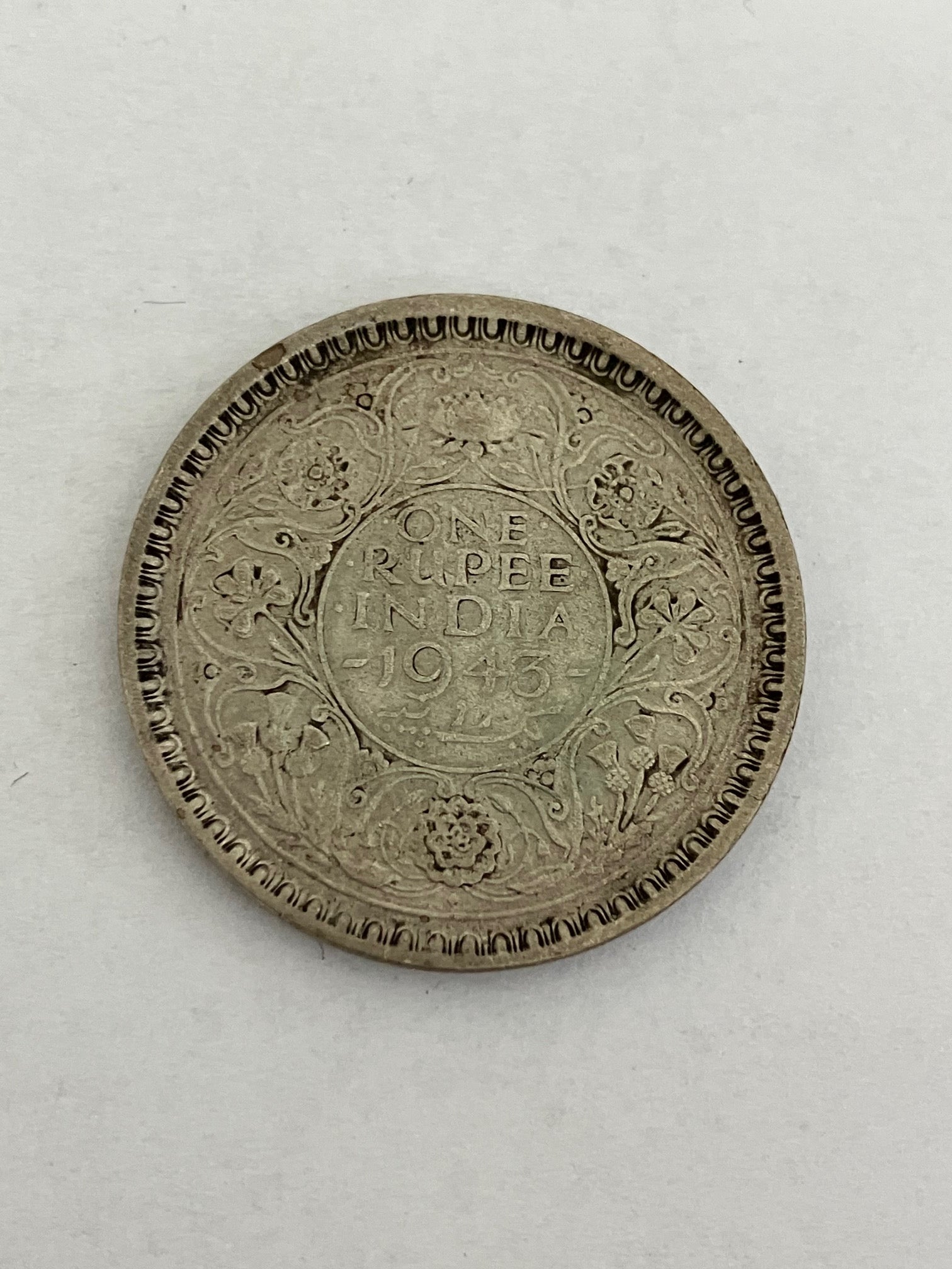 One Rupee 1943 India