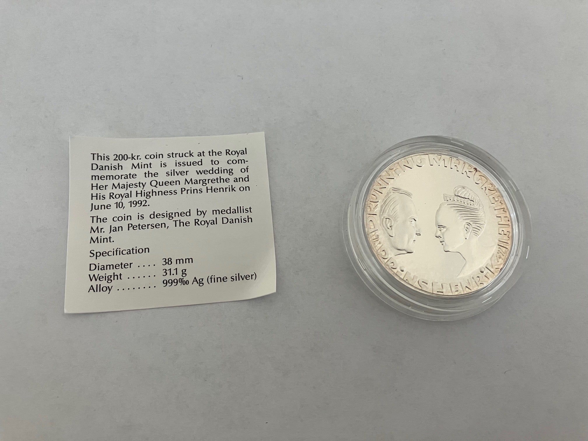 200 Kroner Sølv 1 Oz 1992