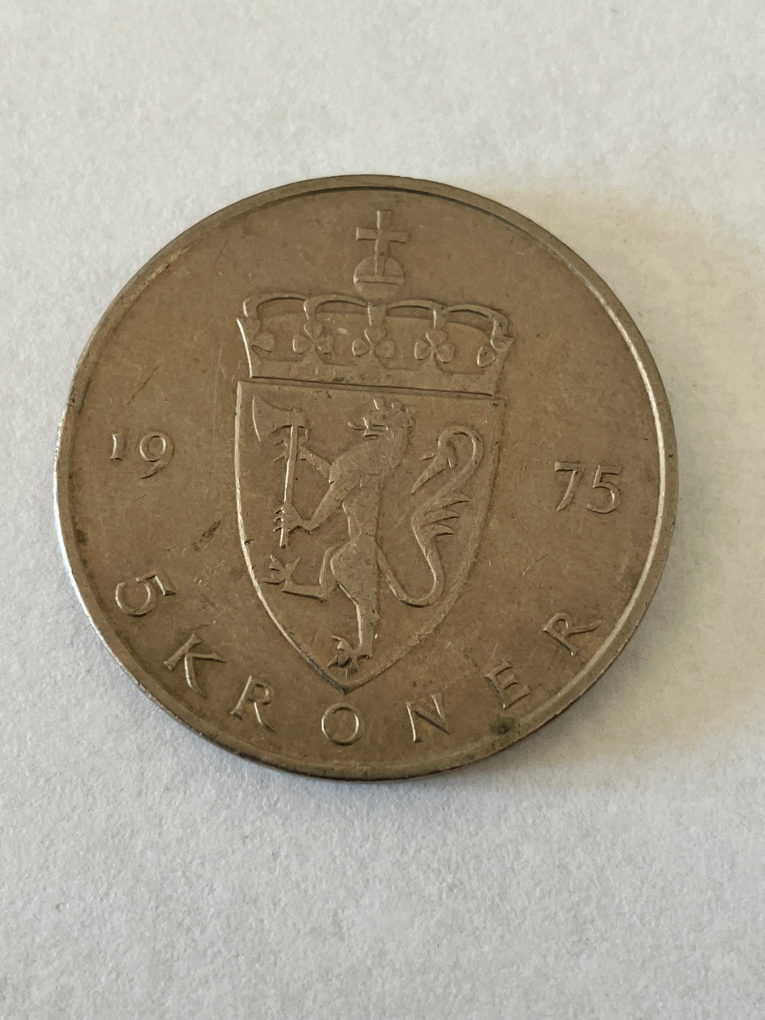 5 Kroner Norge 1975