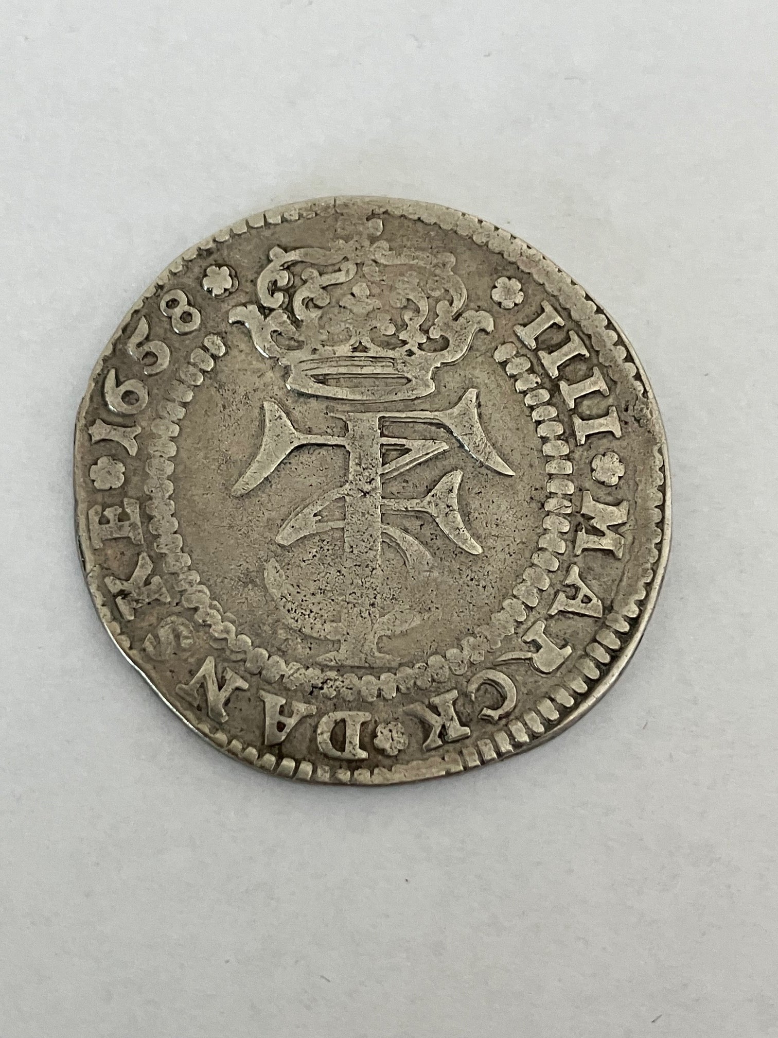 4 Mark / Krone 1658 Fre. III H95A Sieg 49.1 Aagaard 71.1