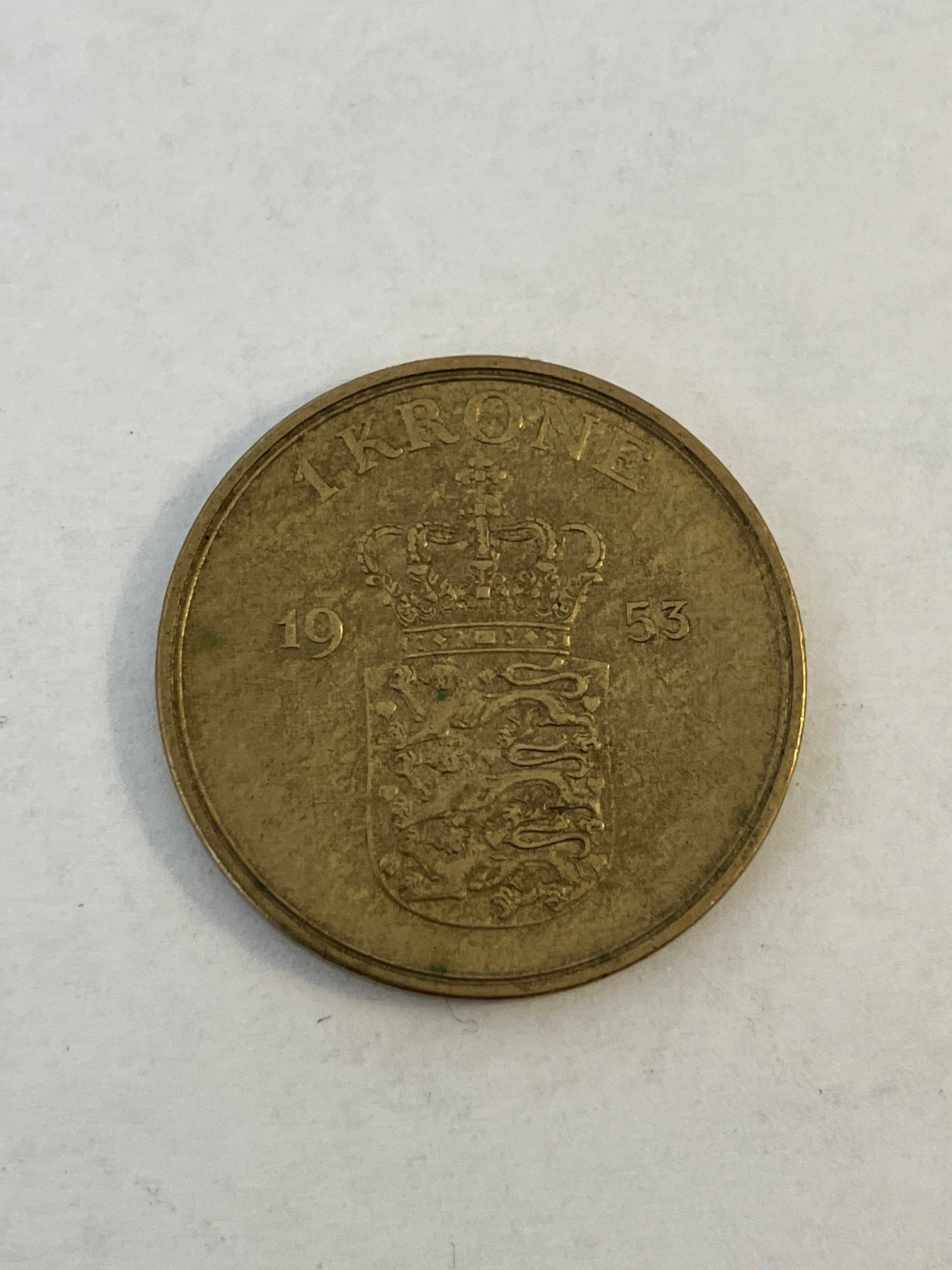 1 krone Danmark 1953