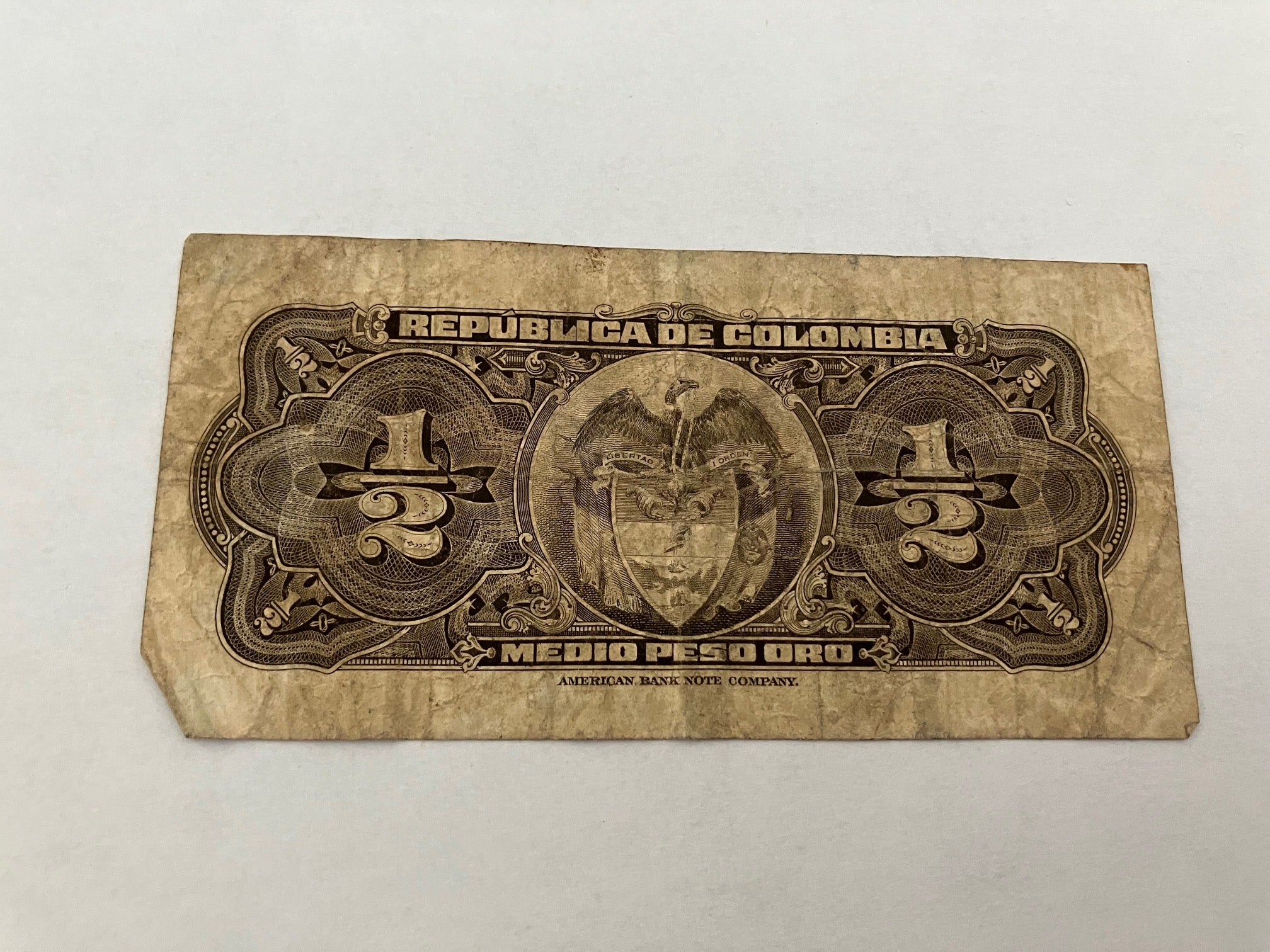 1/2 Peso Oro Colombia 1953