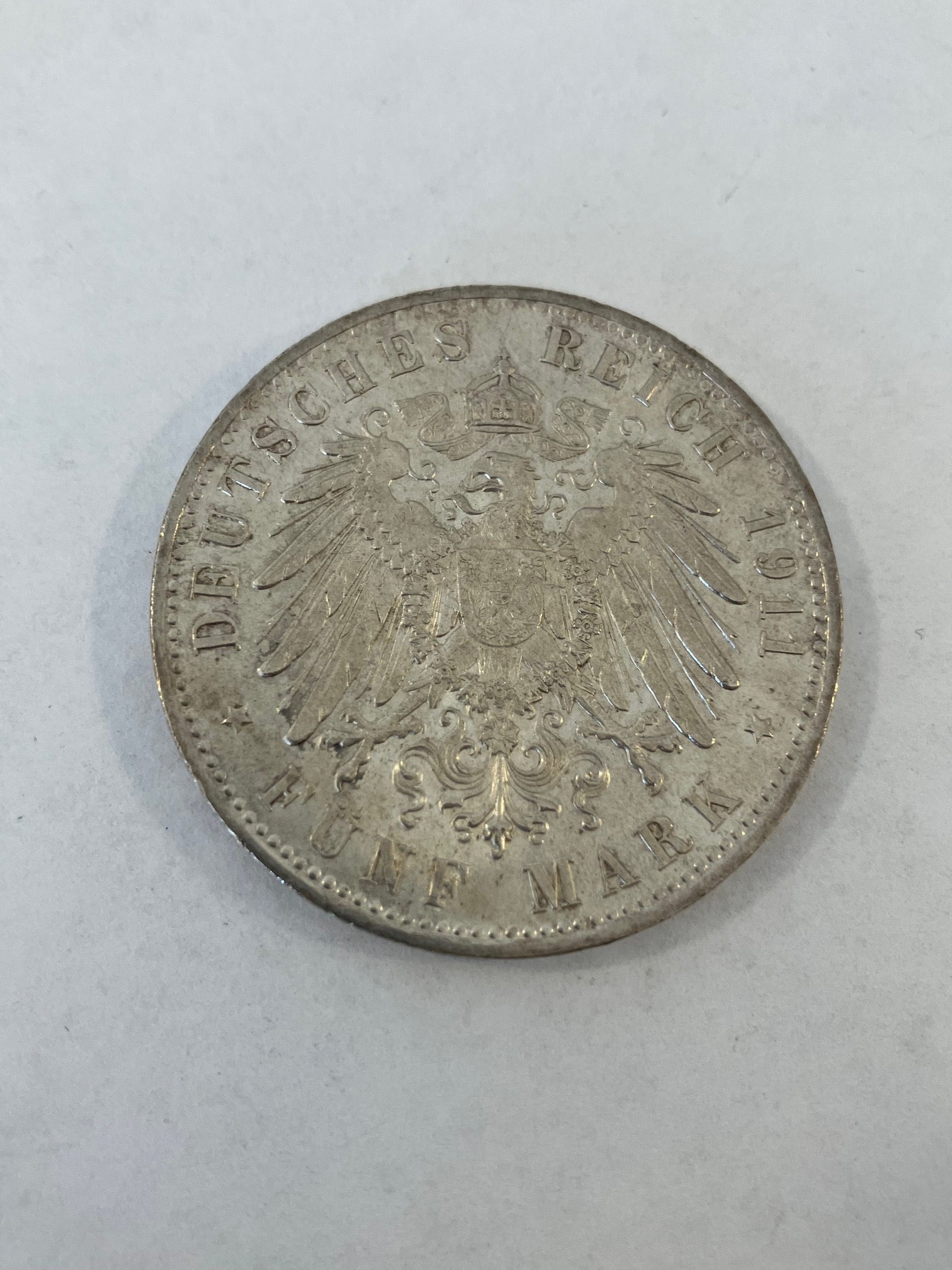 5 Mark 1911 D, Bayern, Germany