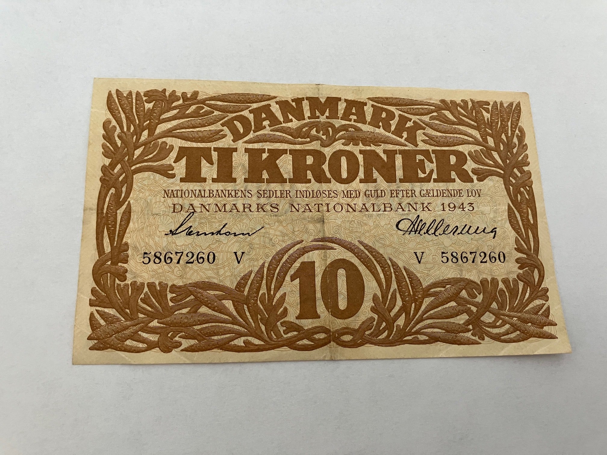 10 Kroner 1943 V