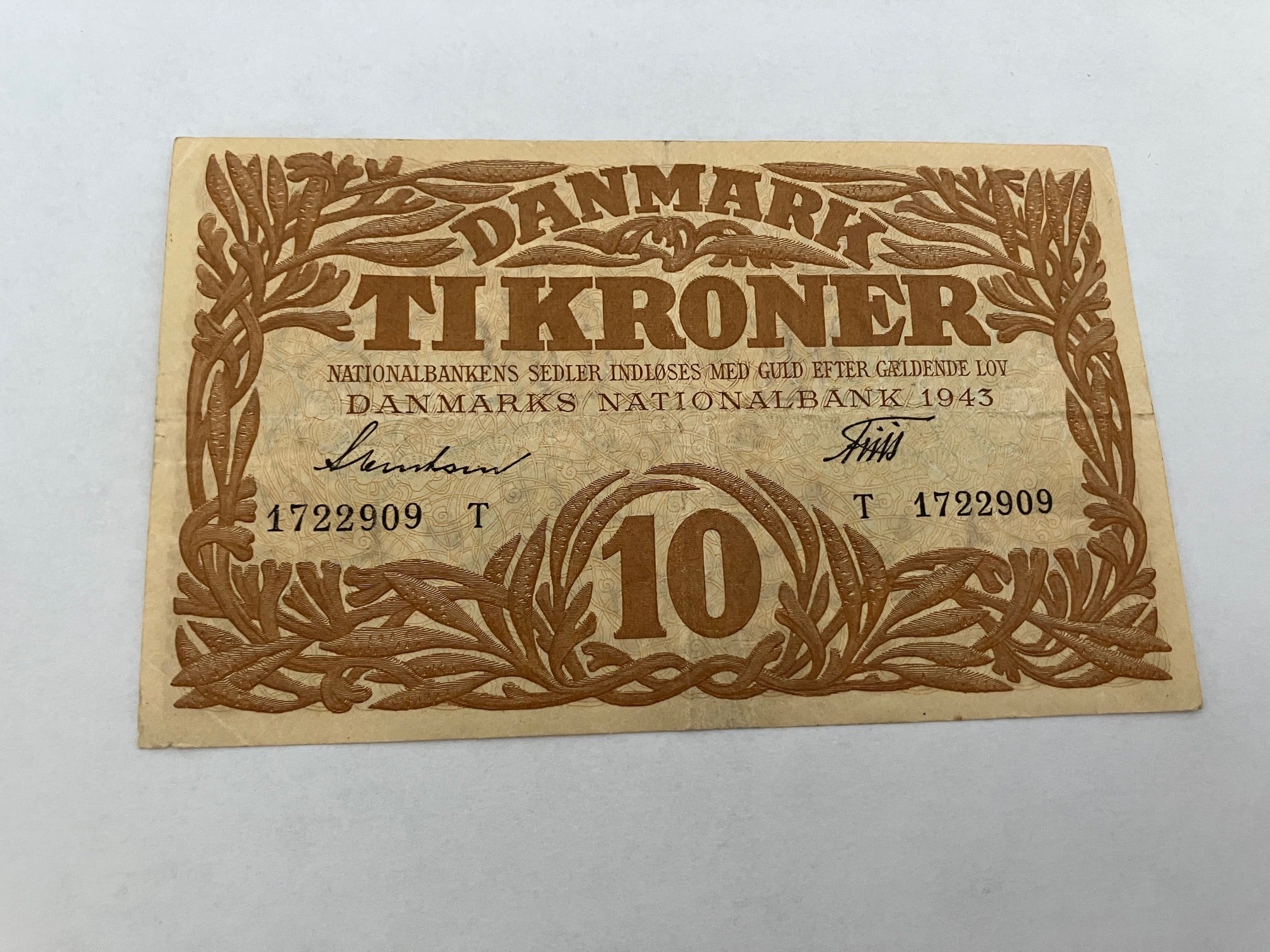 10 Kroner 1943 T