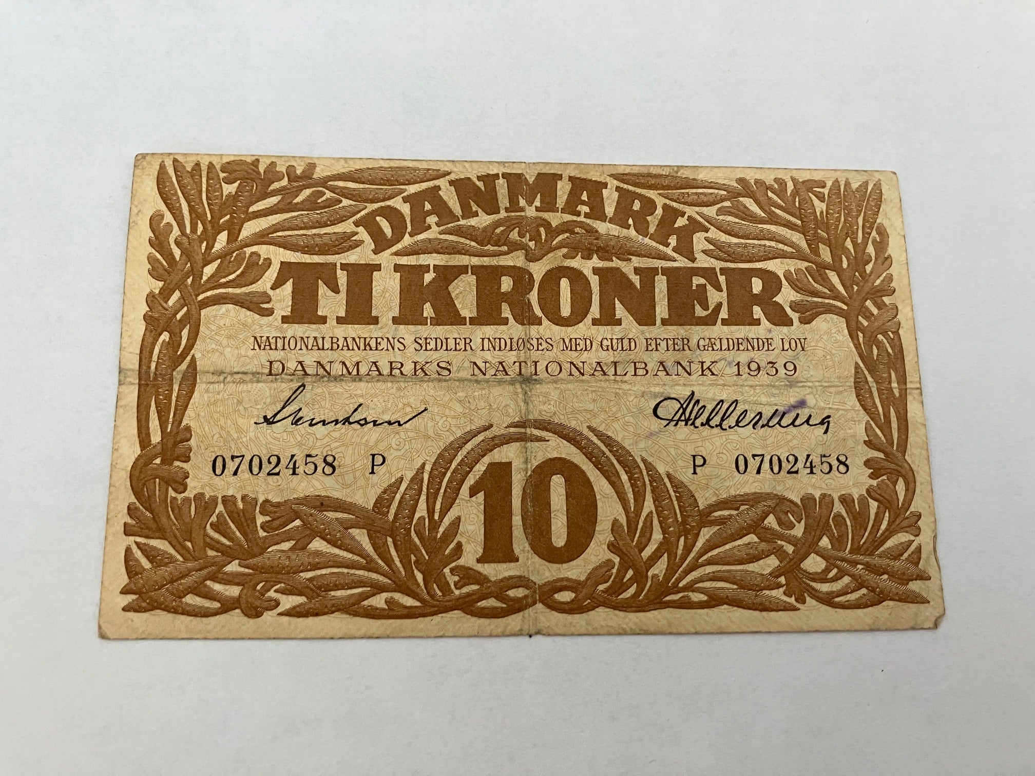 10 Kroner 1939 P