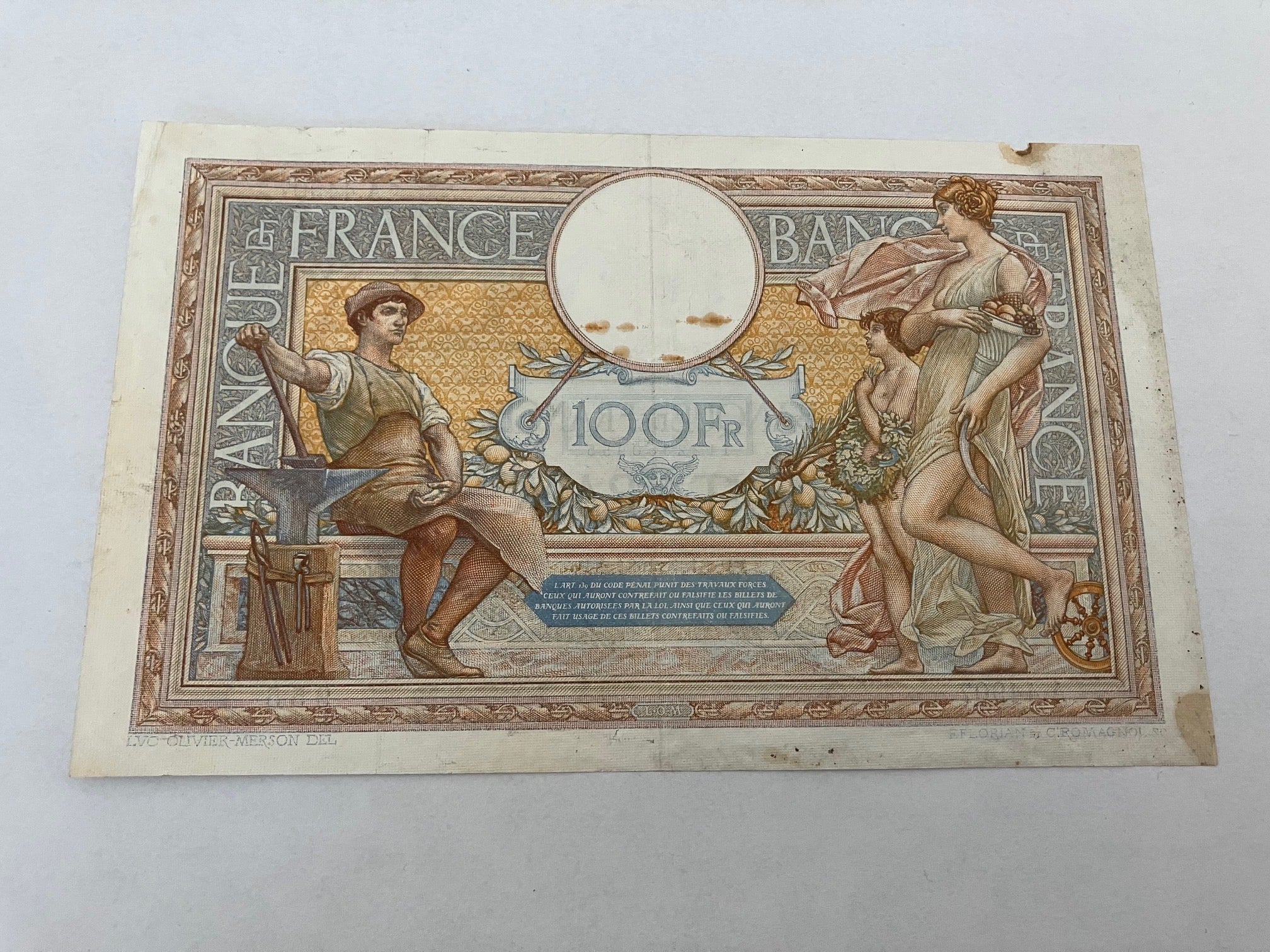 100 Francs France 1934
