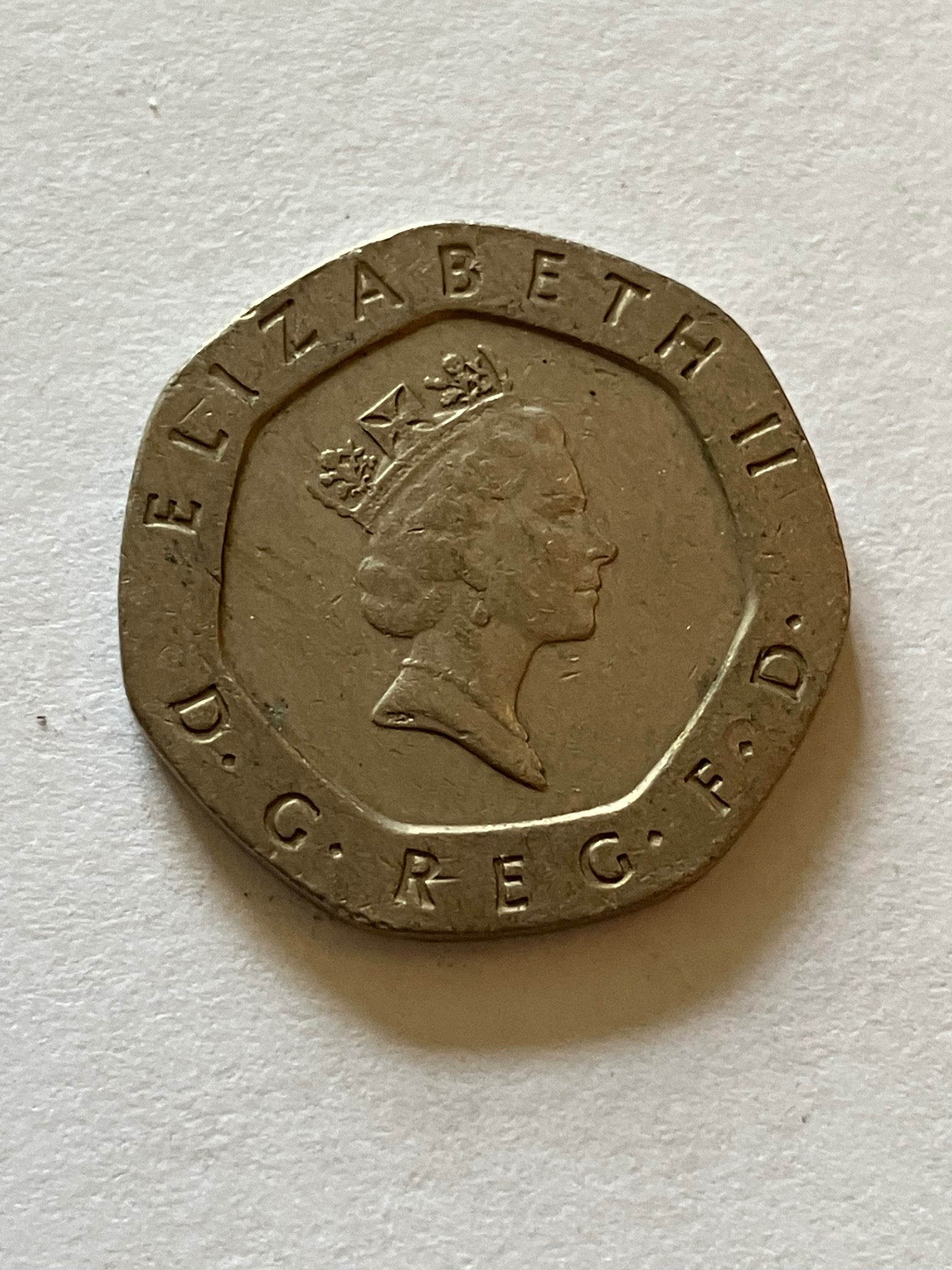 20 Pence England 1989