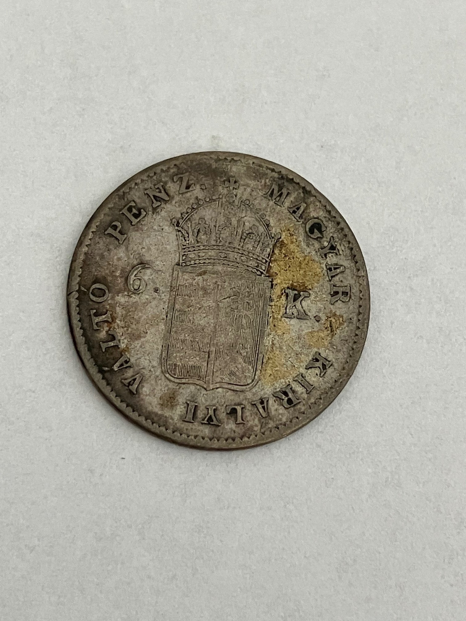 Hat Krajczar (6 Kreuzers) 1849 Hungary