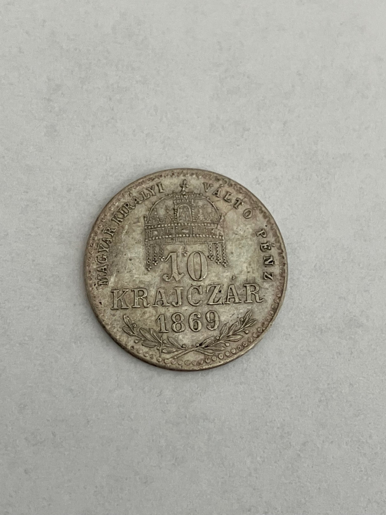 10 Krajczar 1869 Hungary