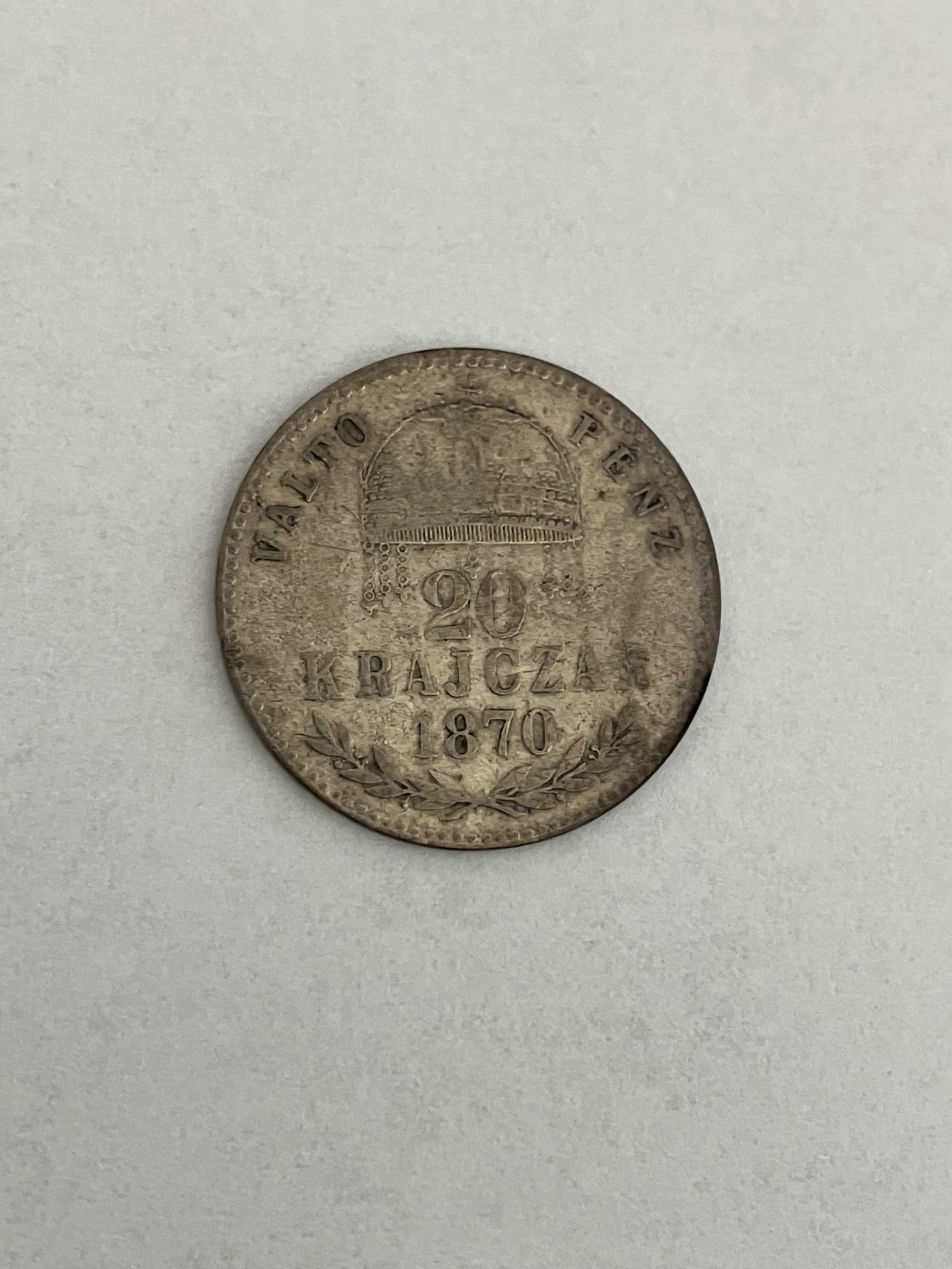 20 Krajczar 1870 Hungary