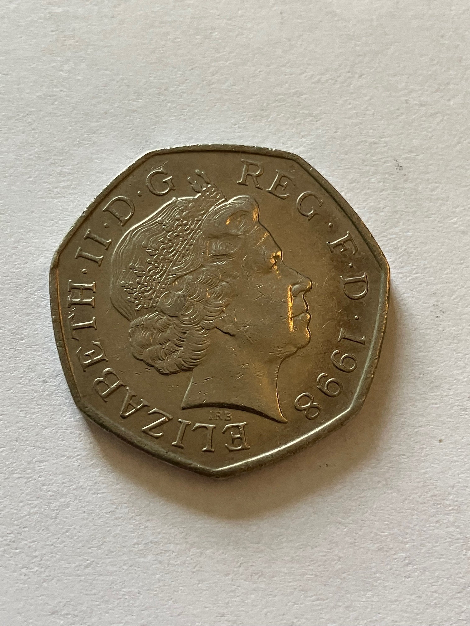 50 Pence England 1998