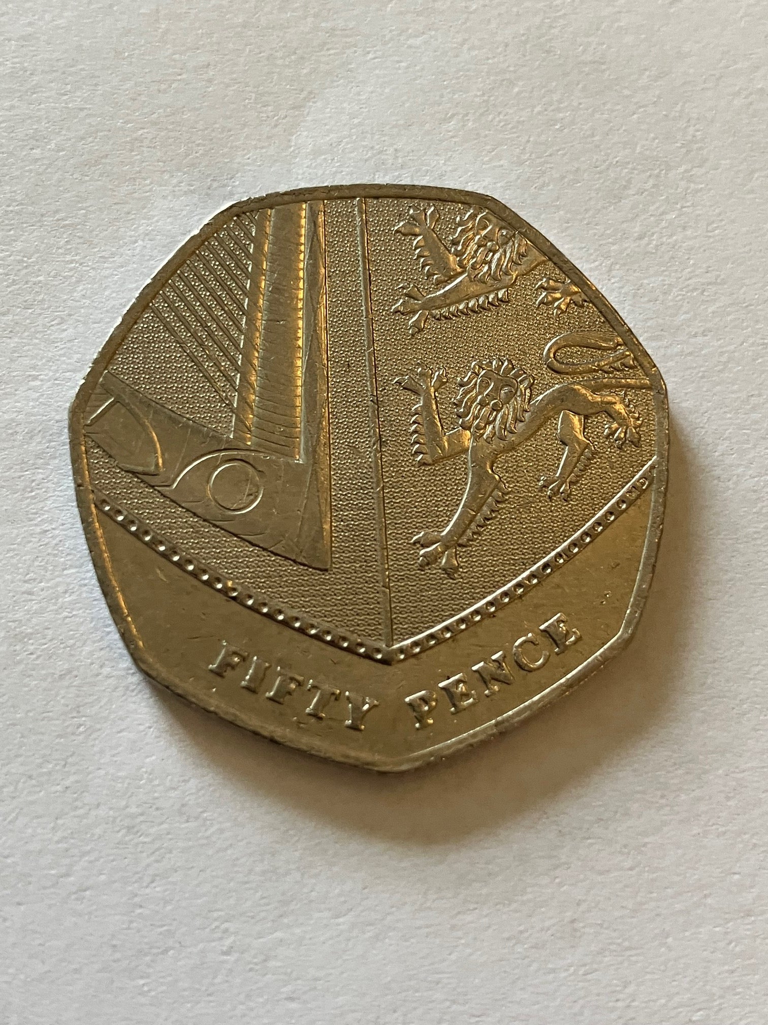 50 Pence England 2012