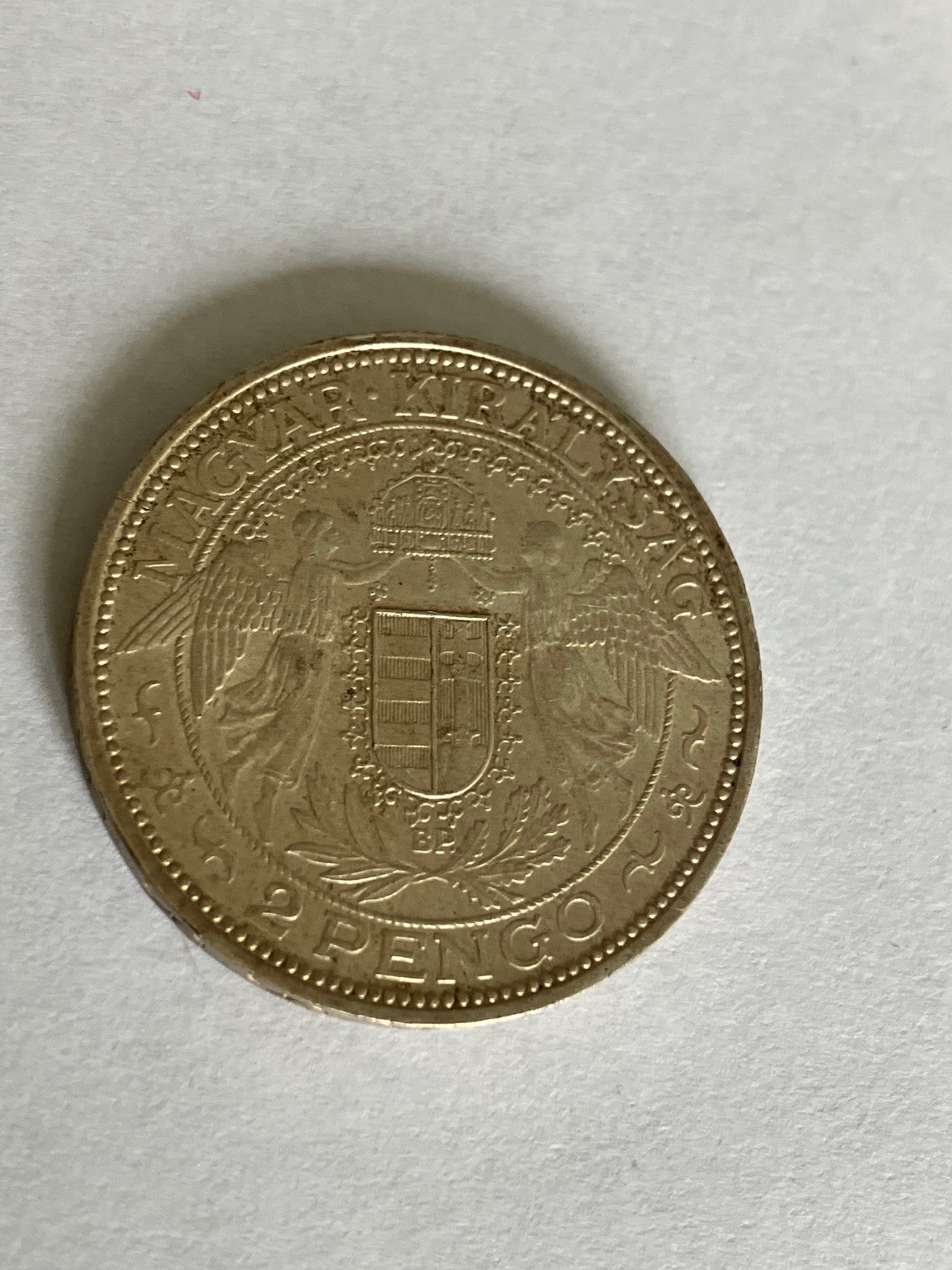 2 Pengo Hungary 1938