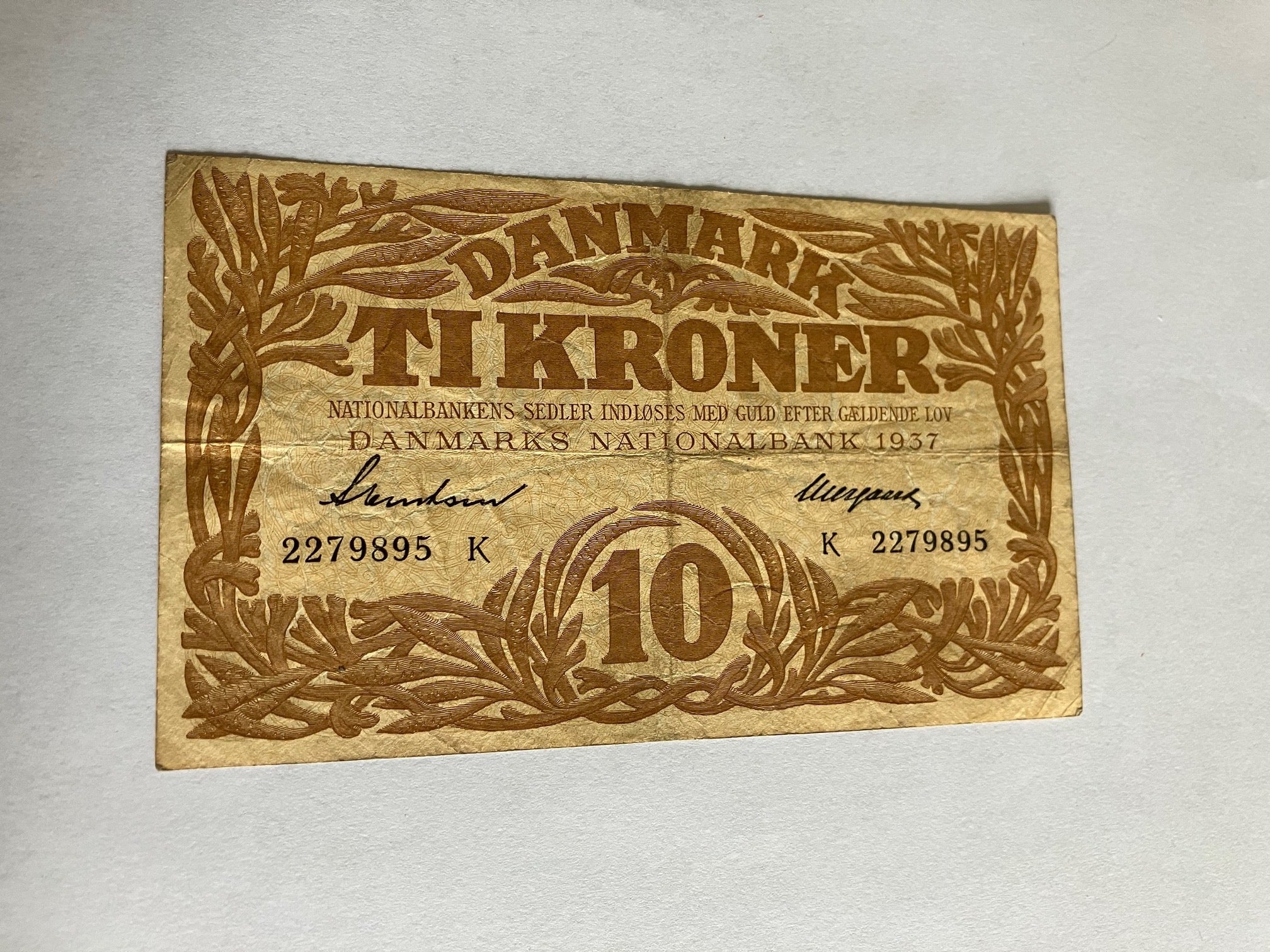 10 Kroner 1937 K