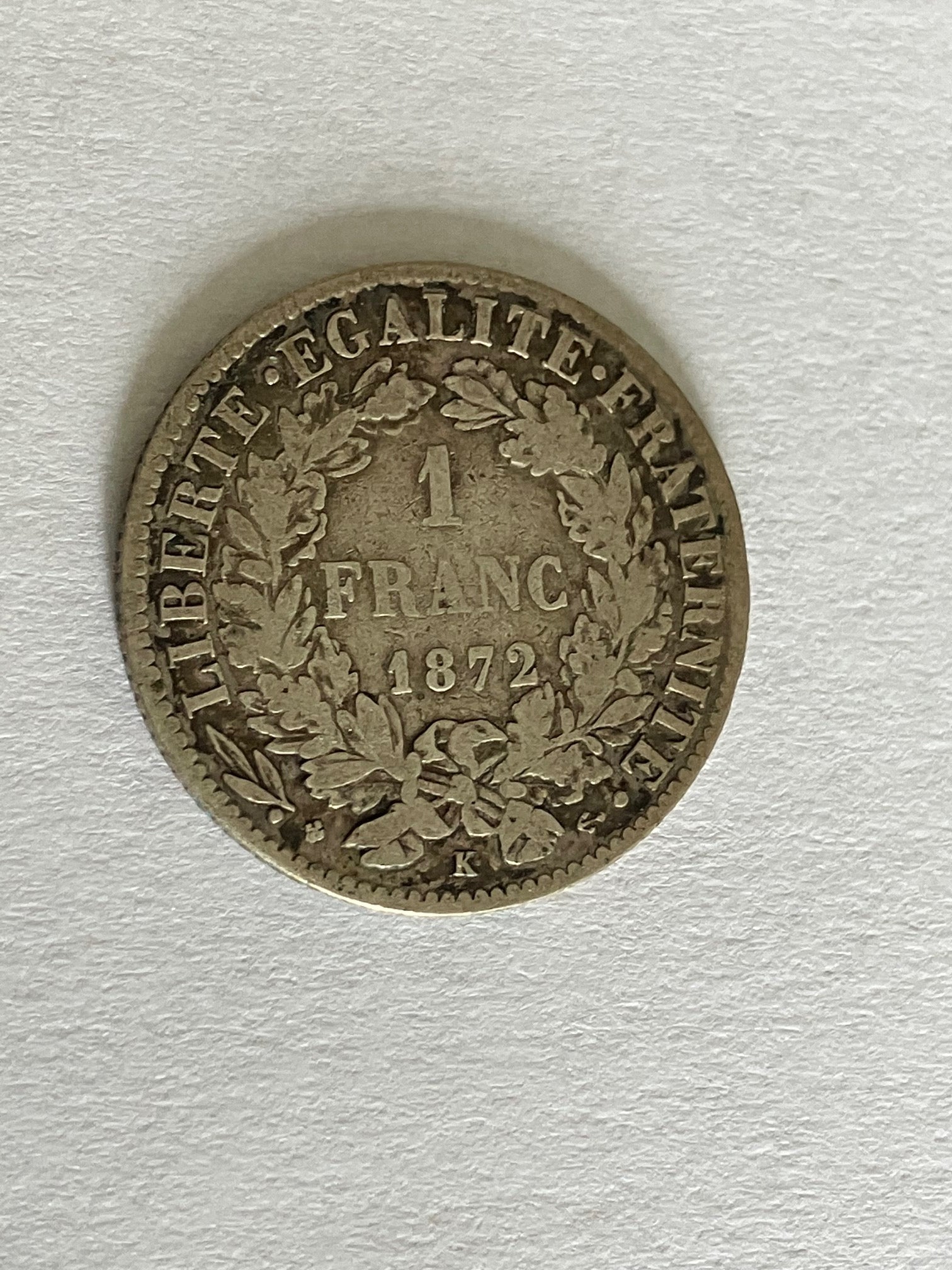 1 Franc France 1872 K