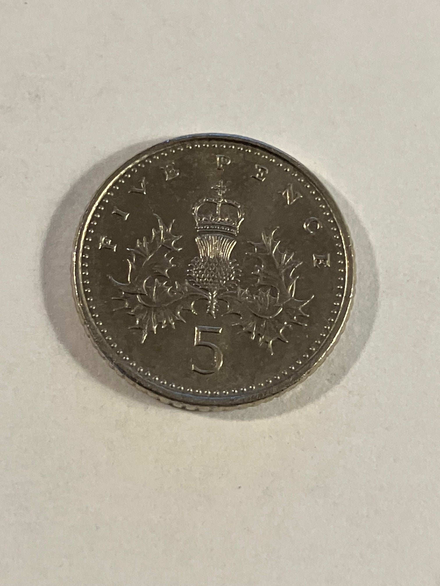 5 Pence England 1990