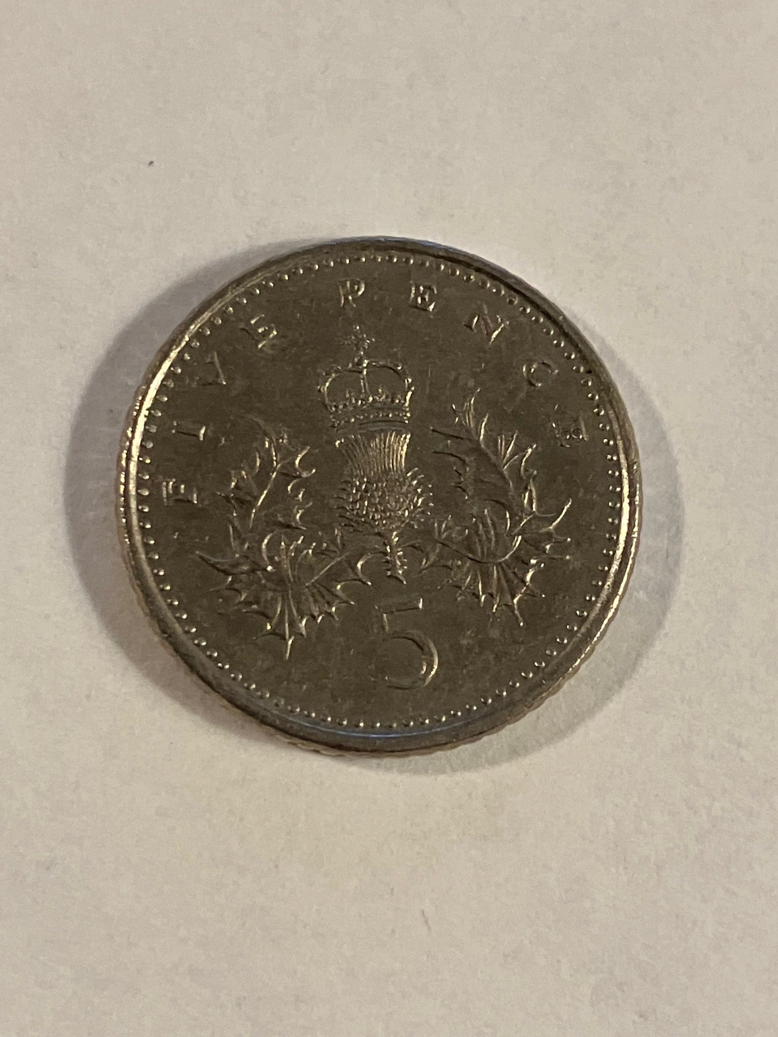 5 Pence England 1991