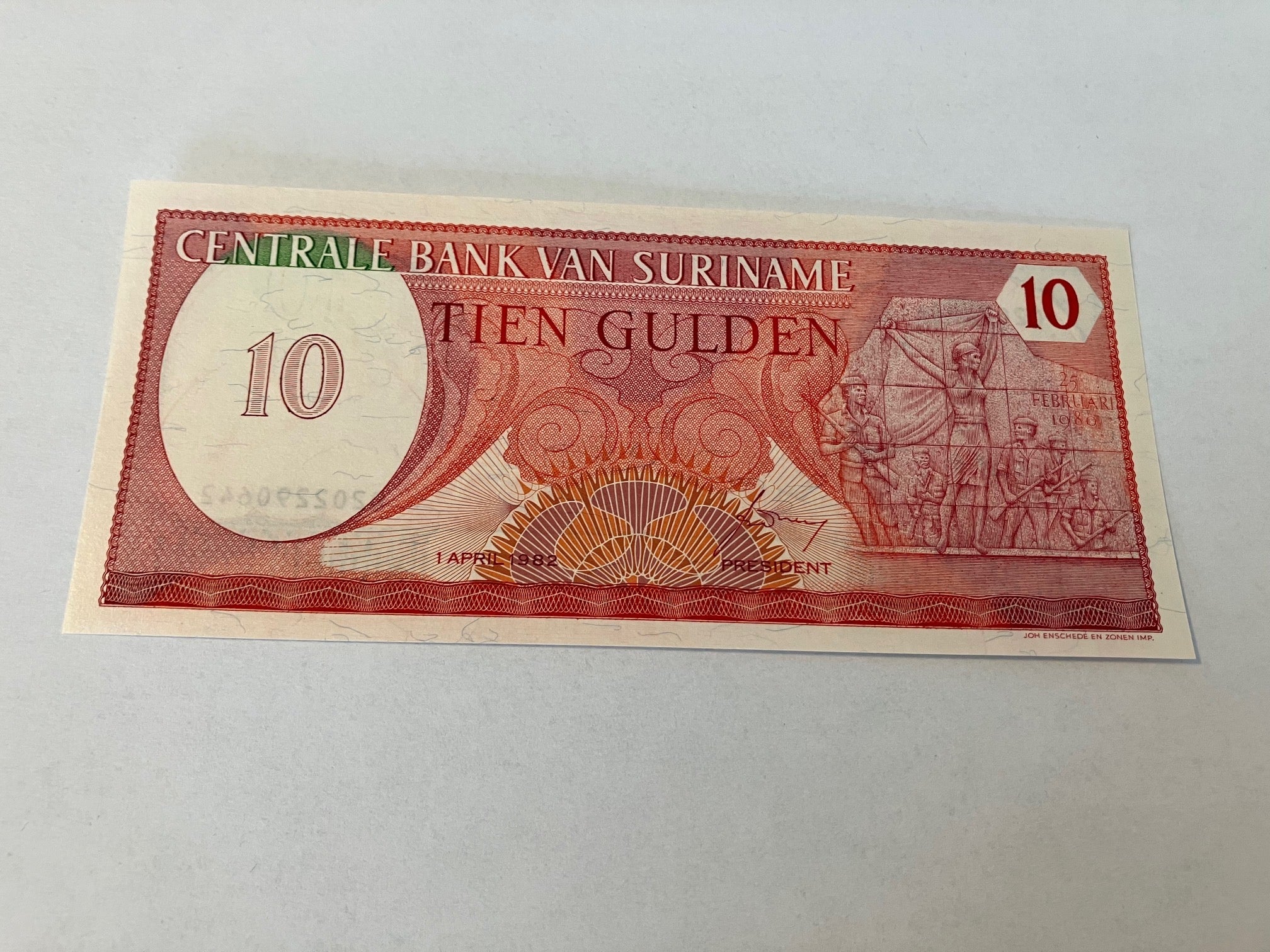 10 Gulden Suriname 1982