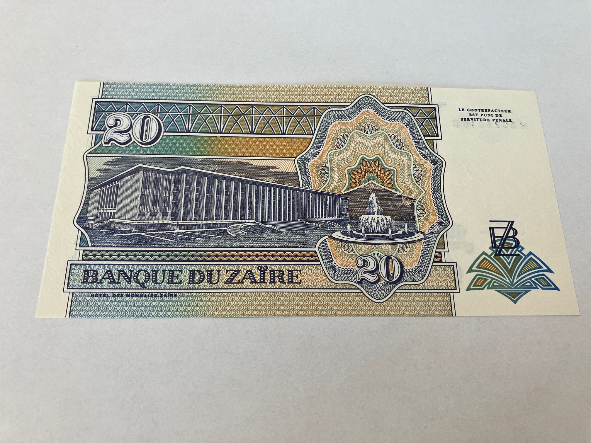 20 Zaires Zaire 1993