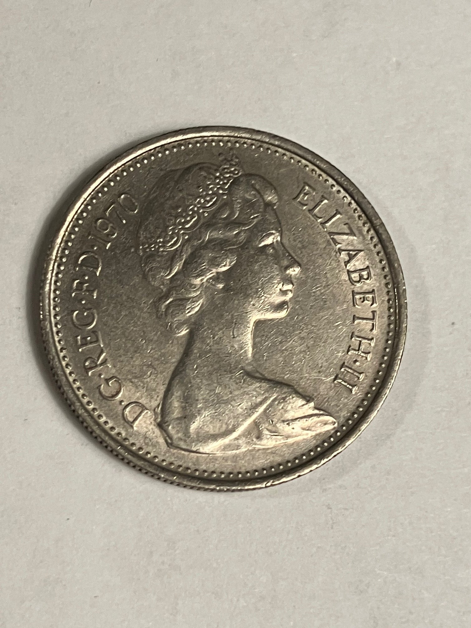 5 Pence England 1970