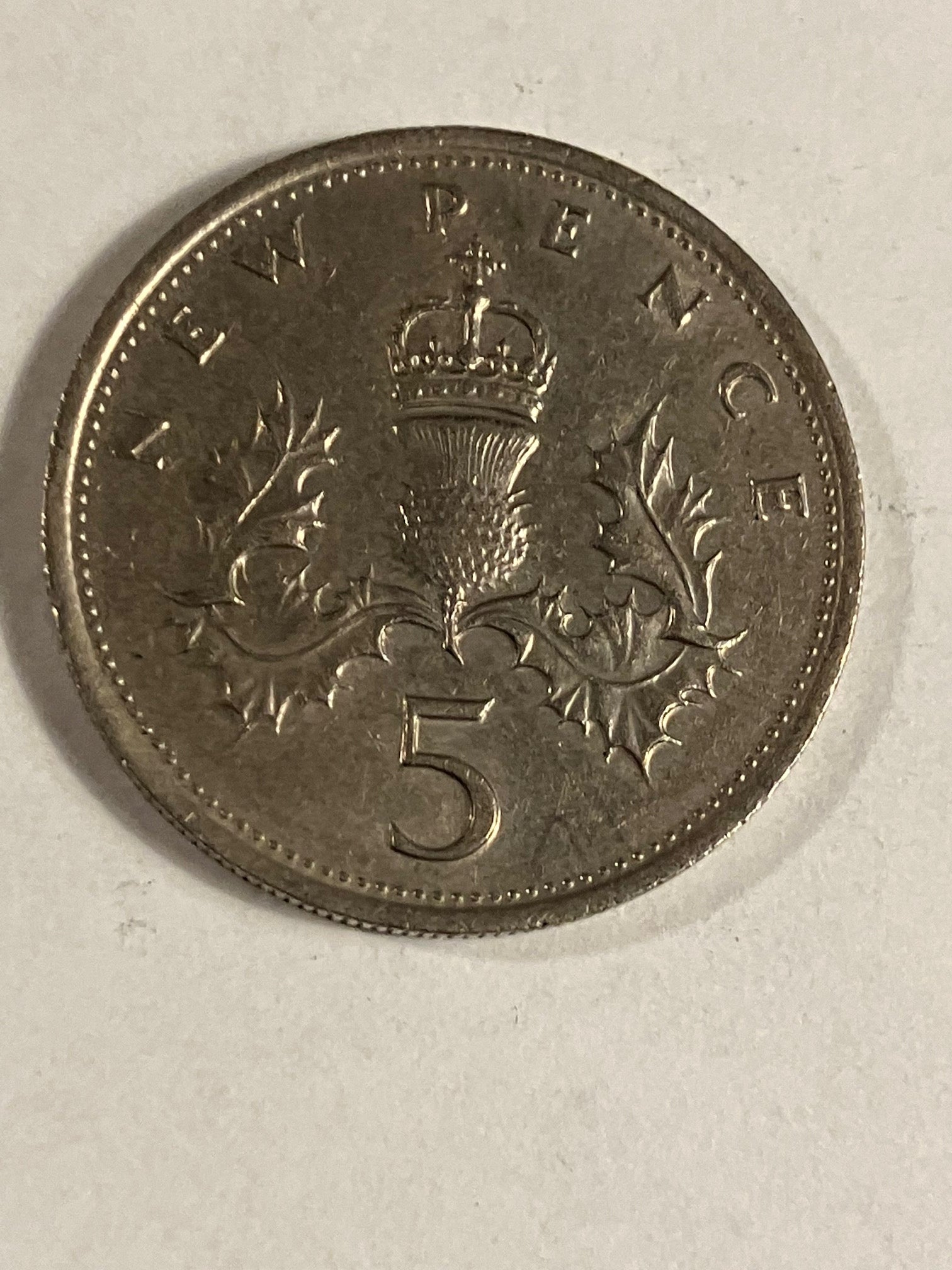 5 Pence England 1977