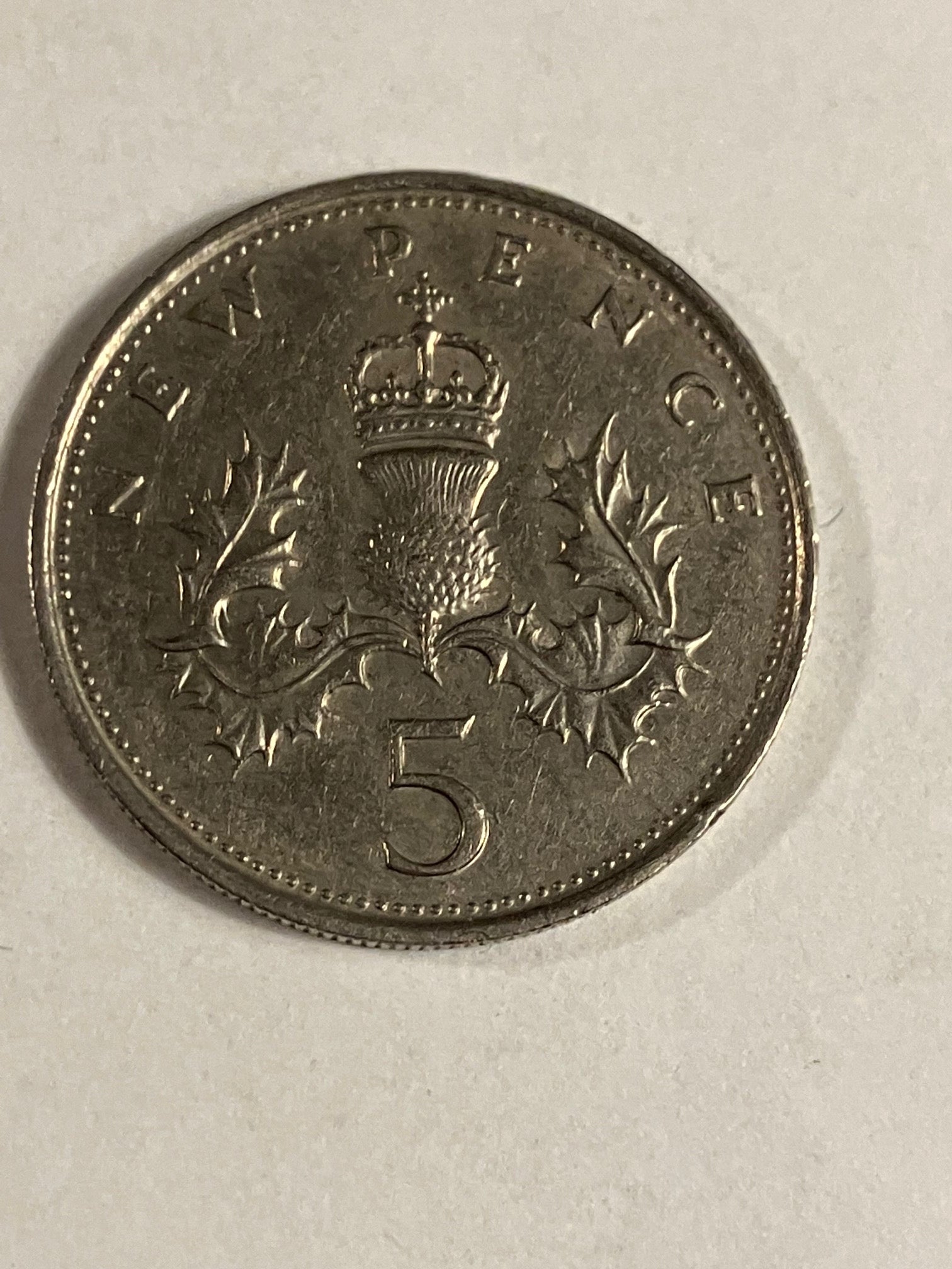 5 Pence England 1978