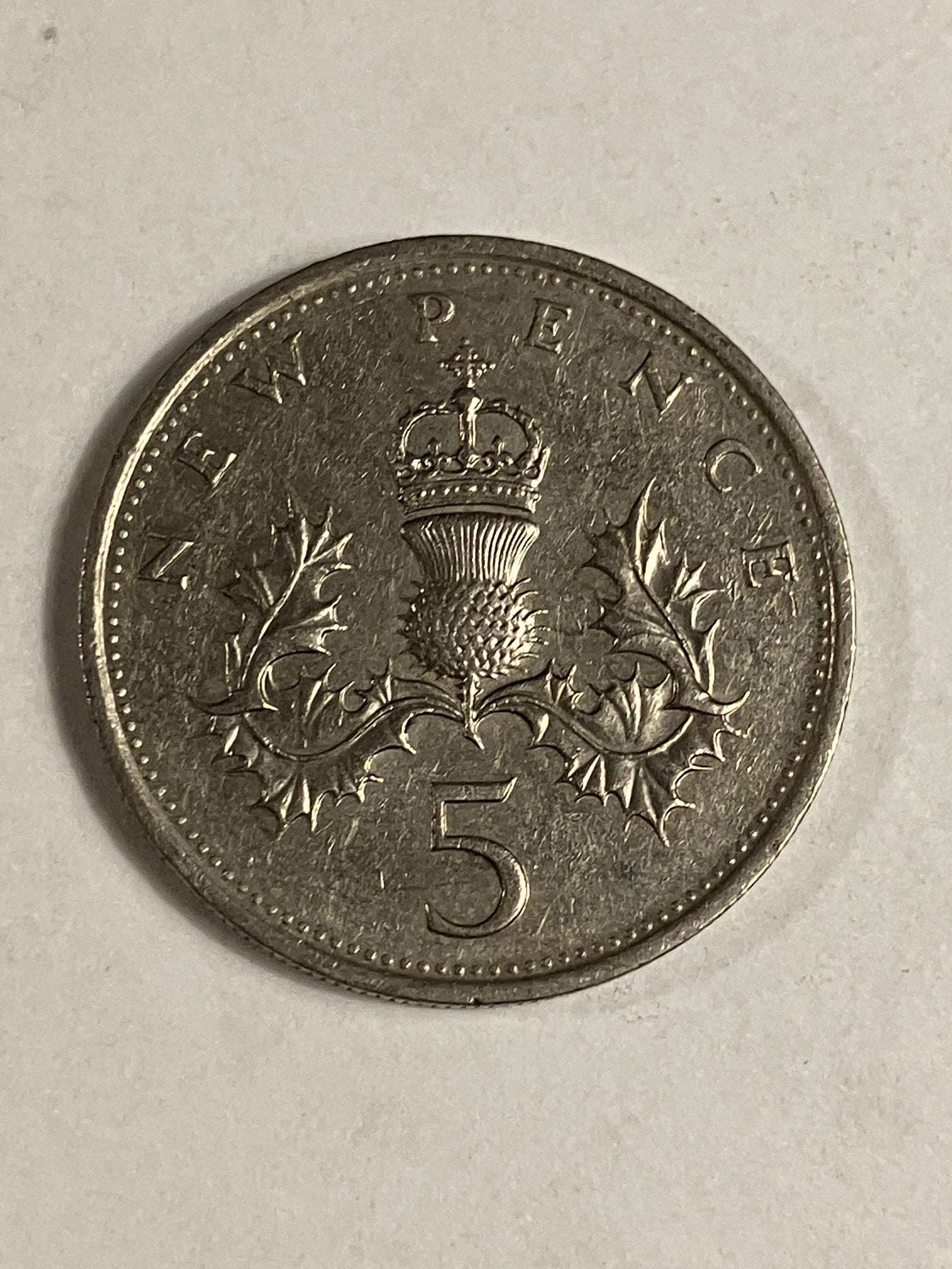 5 Pence England 1979