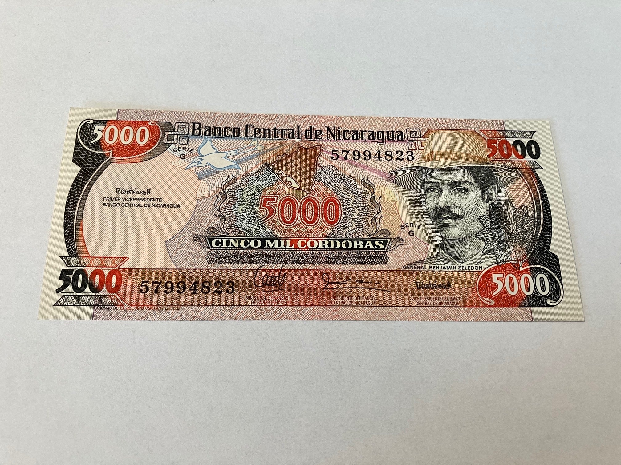 5000 Cordobas Nicaragua