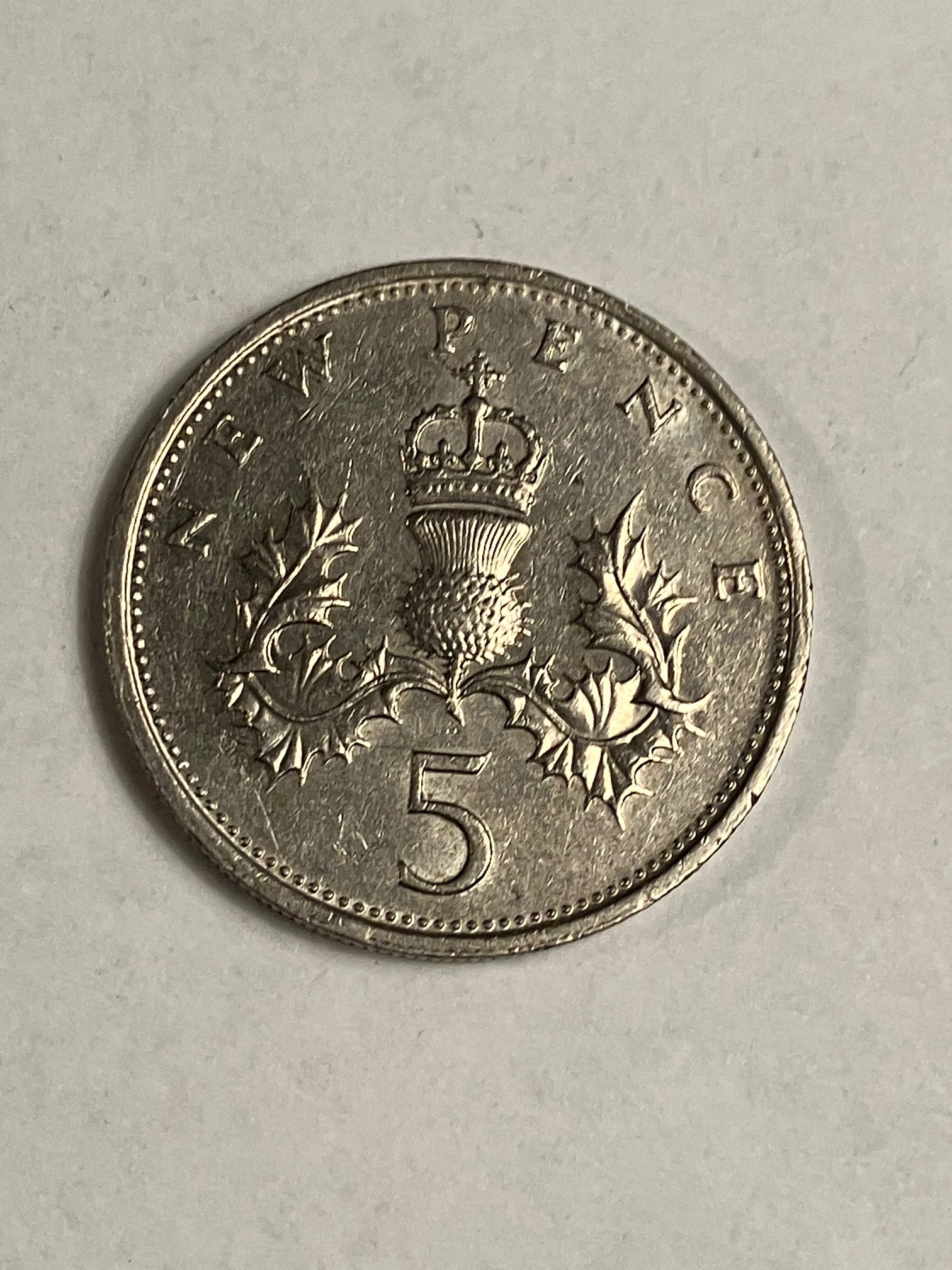 5 Pence England 1980