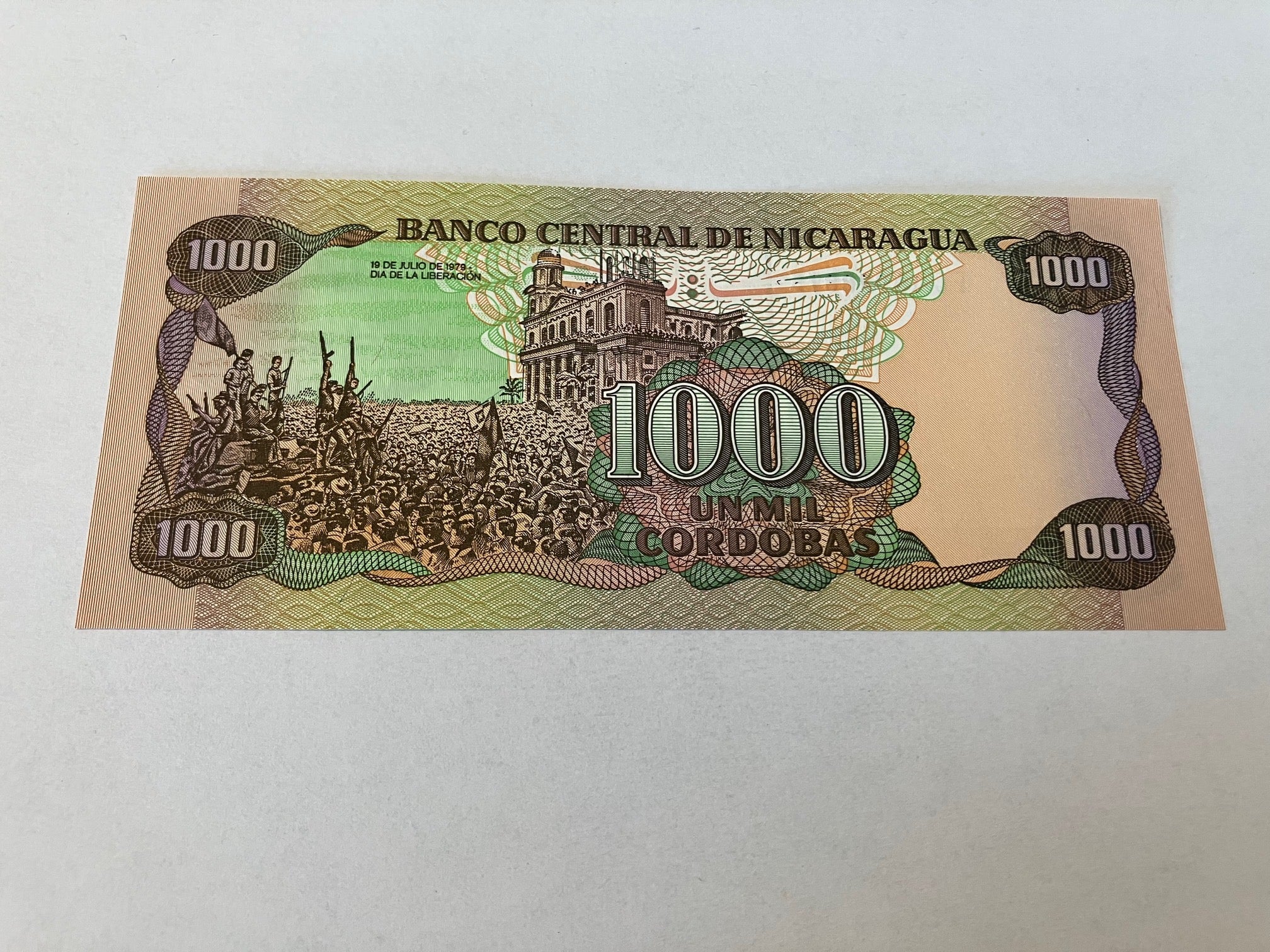 1000 Cordobas Nicaragua 1985