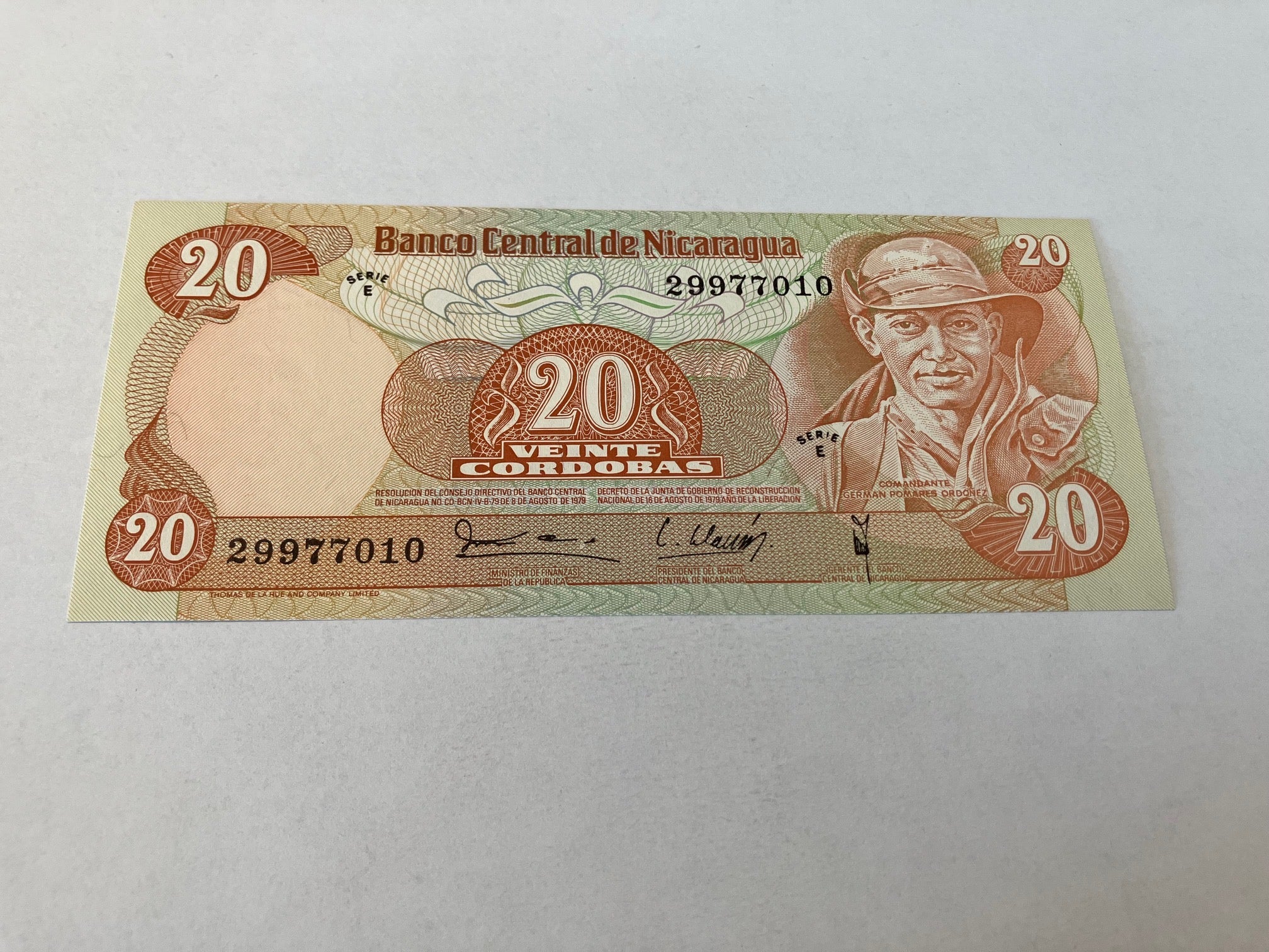 20 Cordobas Nicaragua