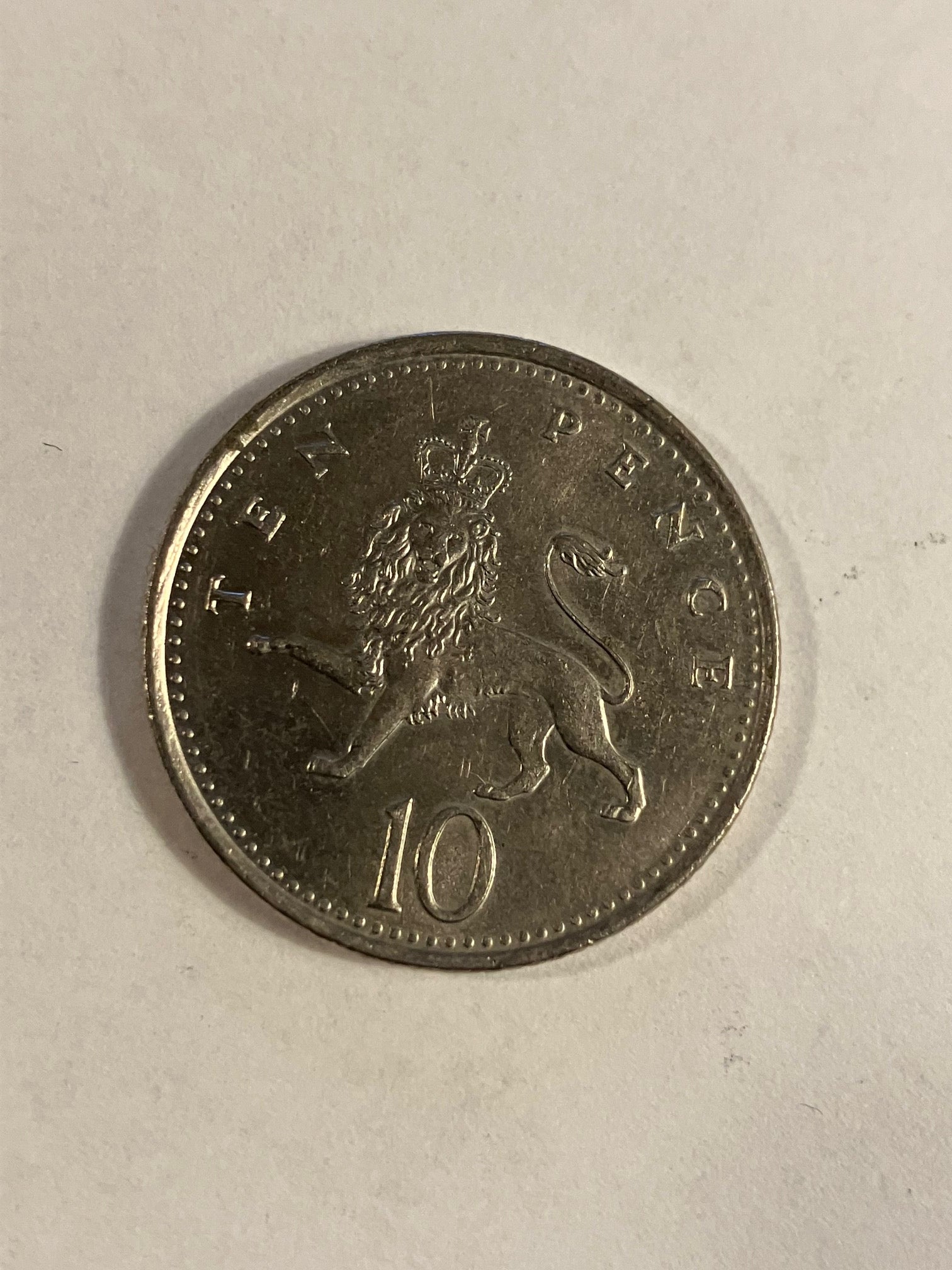 10 Pence England 1992