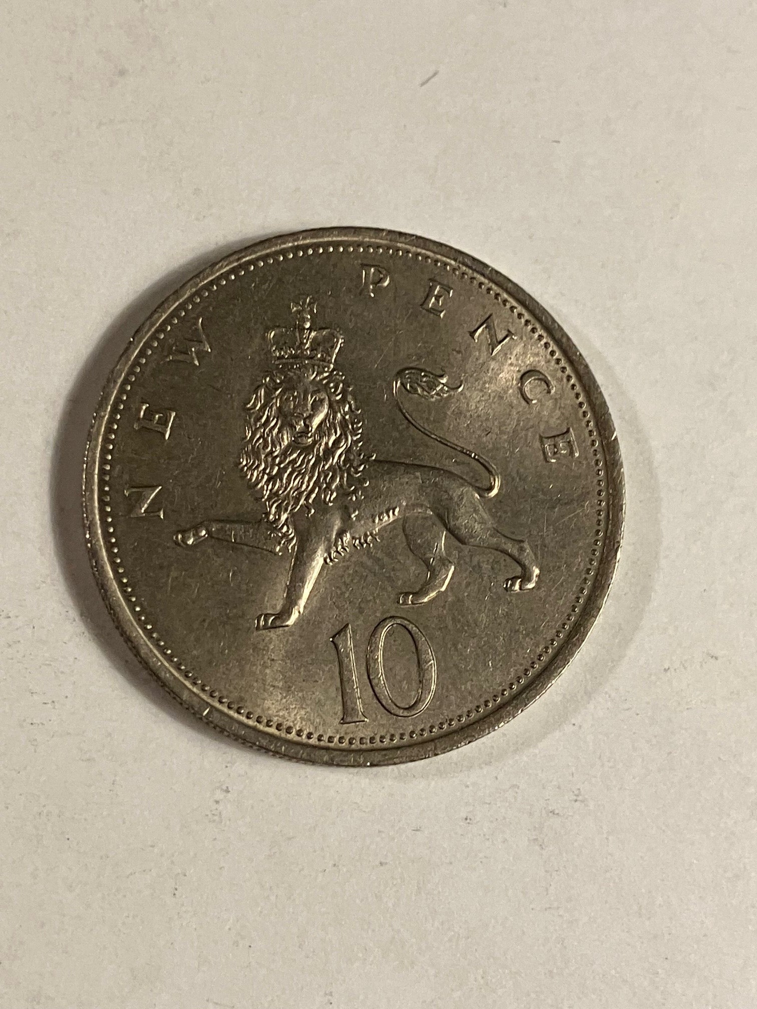 10 Pence England 1969