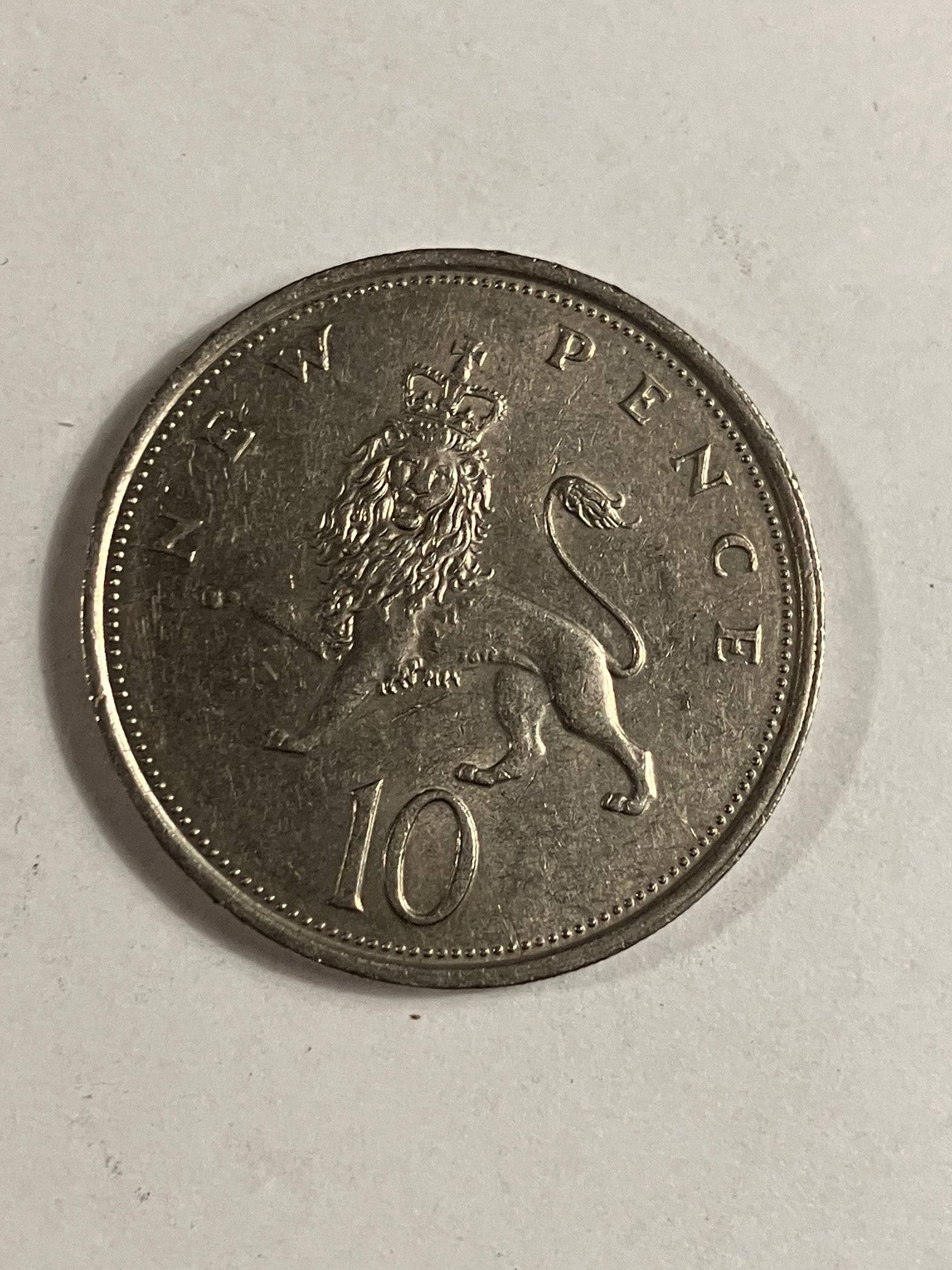 10 Pence England 1974