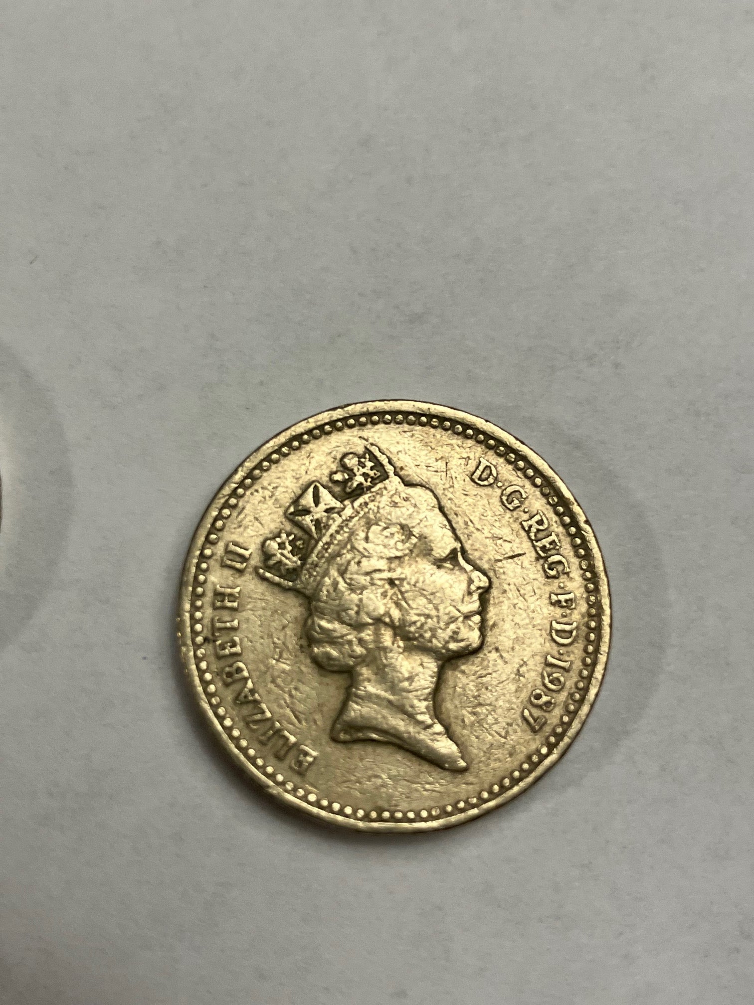 1 Pound England 1987