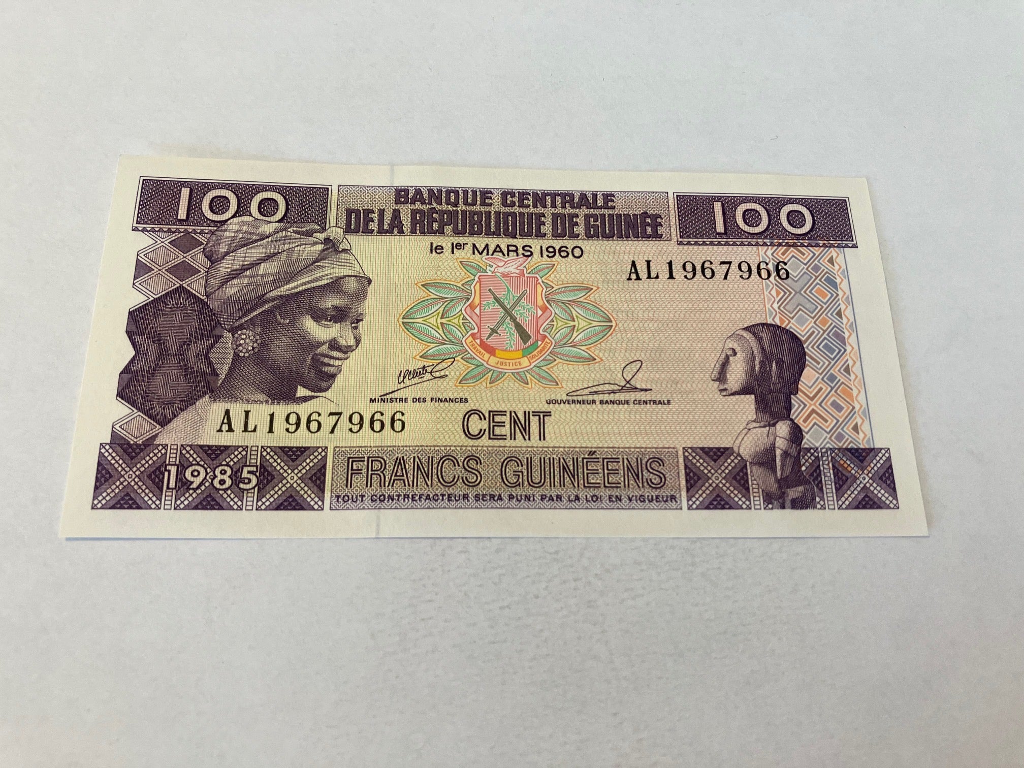 100 Francs Guinea 1960