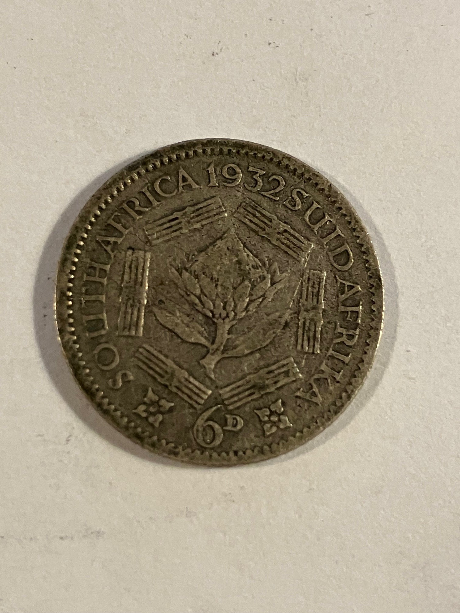 6 Pence South Africa 1932