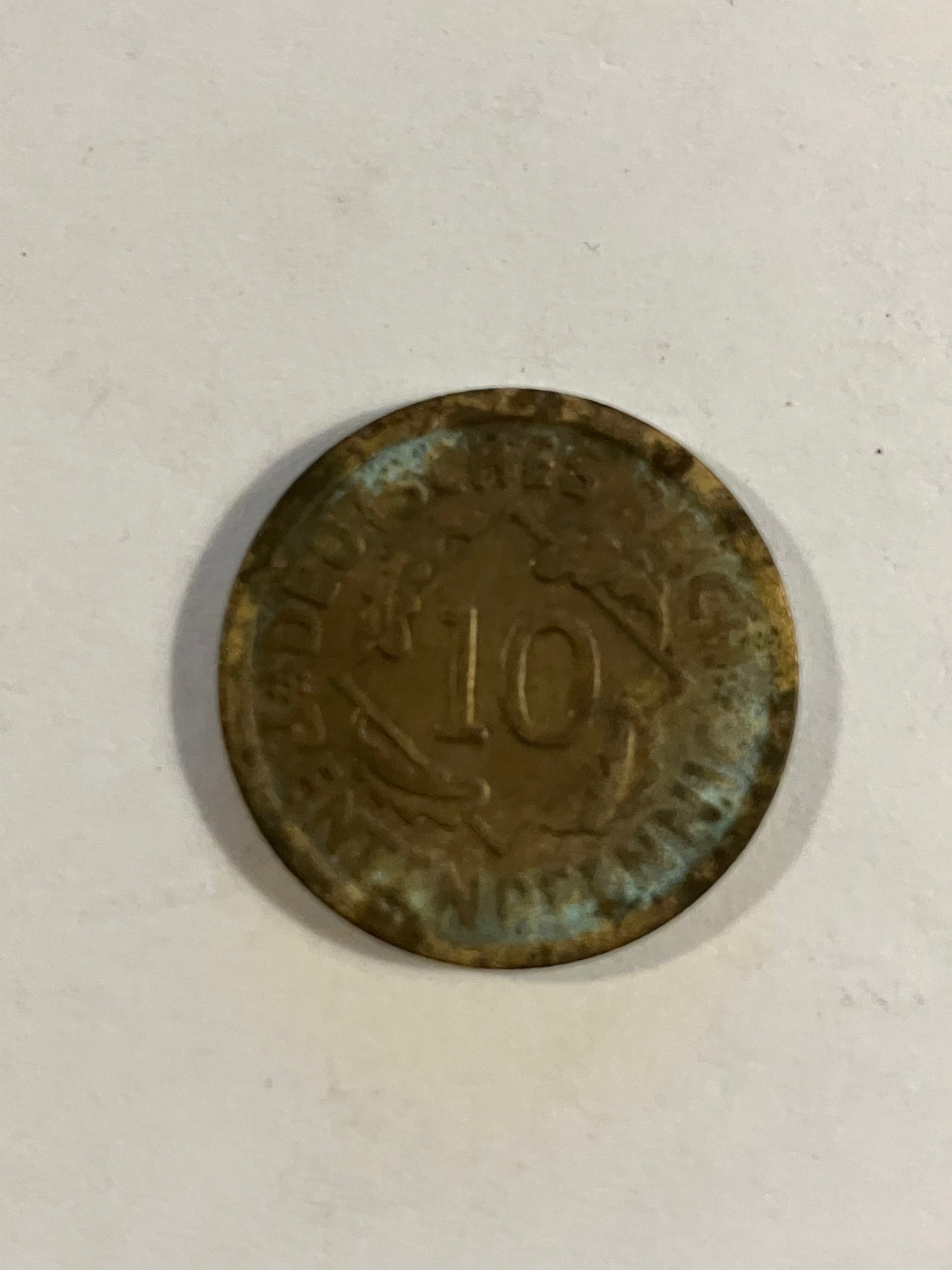 10 Pfennig Germany 1924D